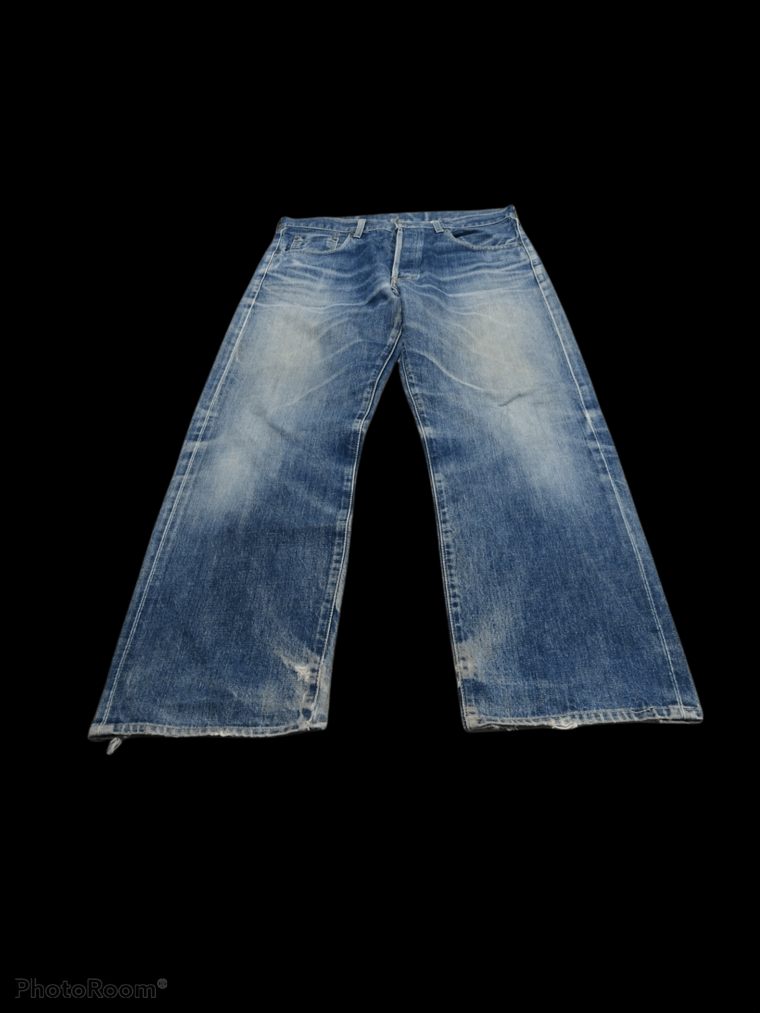 Japanese Brand DISTRESSED JAPANESE BRAND MADE IN JAPAN SELVEDGE DENIM Size US 33 - 3 Thumbnail