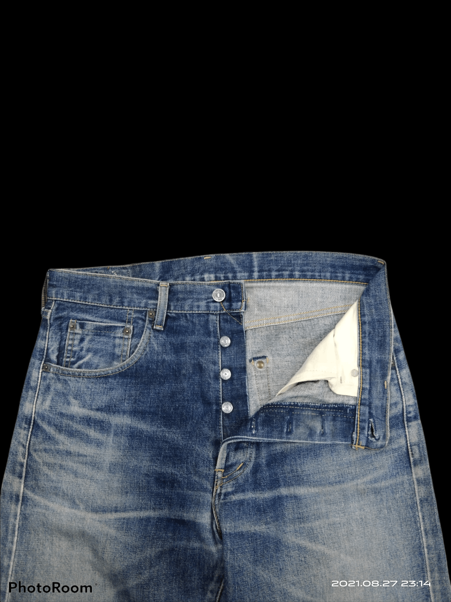 Japanese Brand DISTRESSED JAPANESE BRAND MADE IN JAPAN SELVEDGE DENIM Size US 33 - 5 Thumbnail