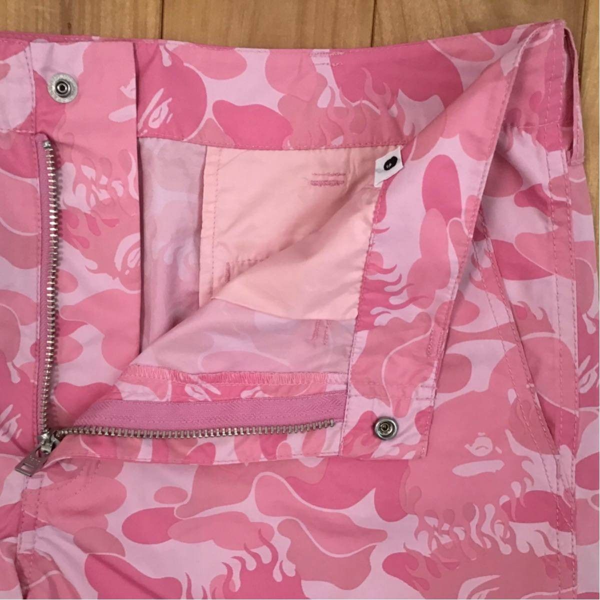 Bape BAPE fire camo pink nylon shorts flame ape ★size M Size US 32 / EU 48 - 3 Thumbnail
