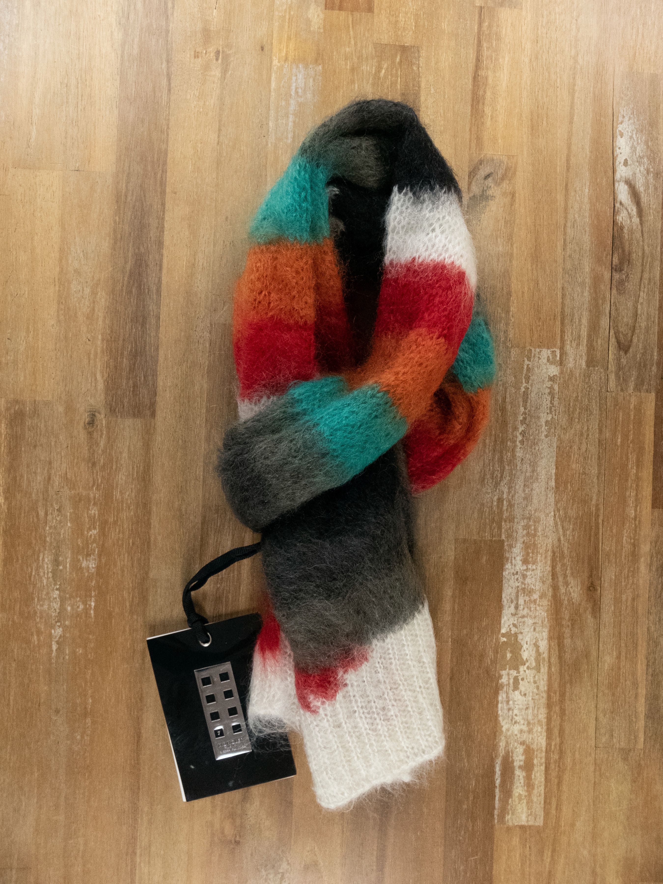Moncler MONCLER GENIUS Fragment Design striped mohair scarf Size ONE SIZE - 9 Thumbnail