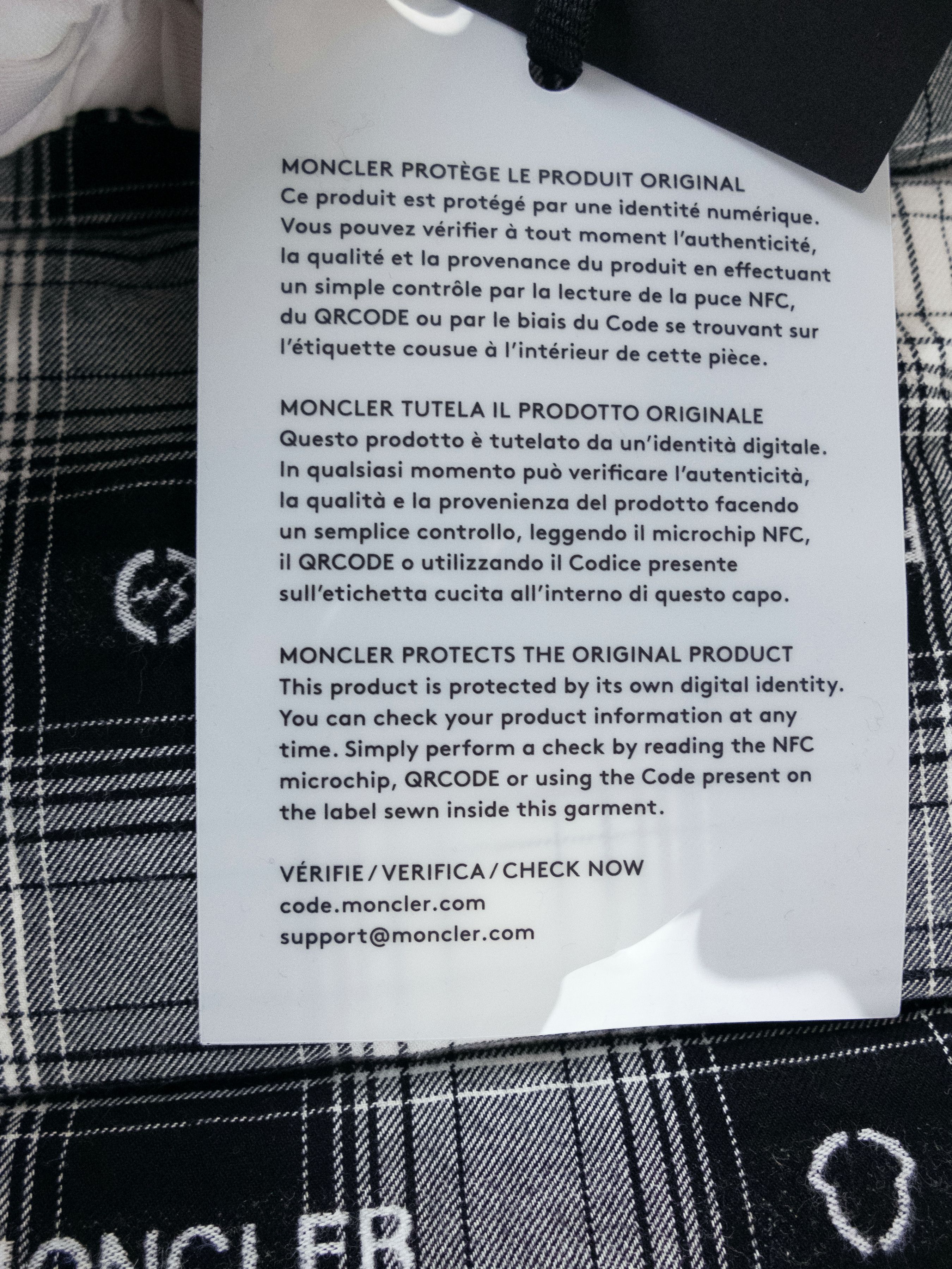 Moncler Moncler Genius 7 Fragment tartan logo down padded scarf Size ONE SIZE - 7 Thumbnail