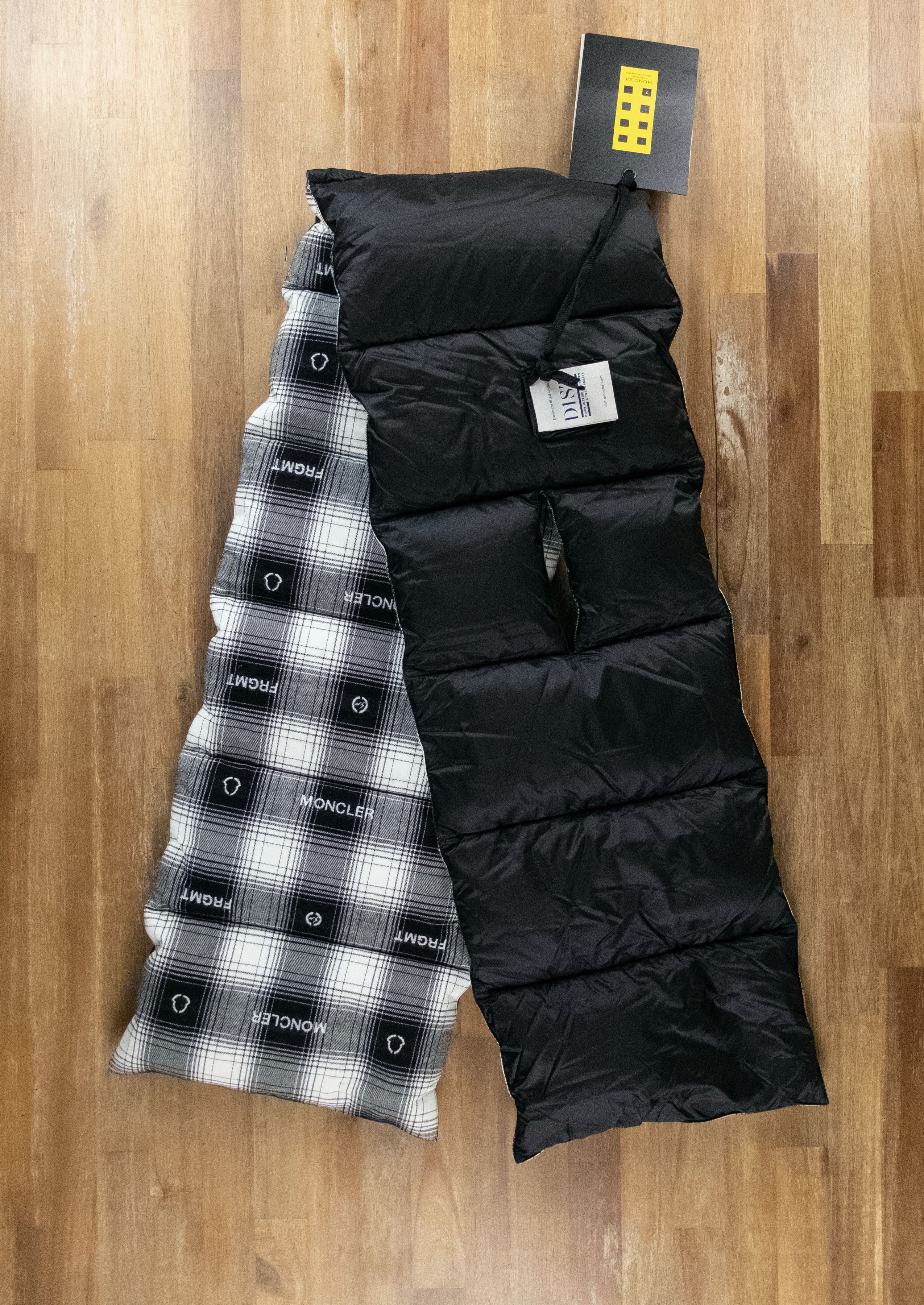 Moncler Moncler Genius 7 Fragment tartan logo down padded scarf Size ONE SIZE - 9 Thumbnail