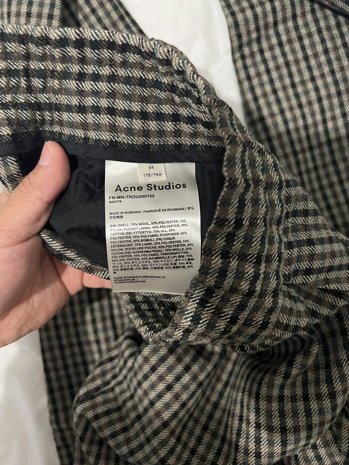 Acne Studios Acne studios Ryder wool checkered pants Size US 29 - 3 Thumbnail