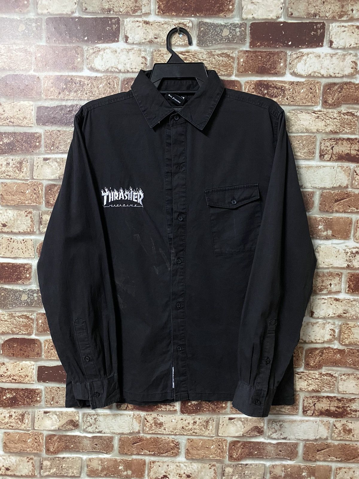 Thrasher THRASHER MEGAZINE EMBROIDEREY LOGO MEN’S SHIRT Size US L / EU 52-54 / 3 - 4 Thumbnail