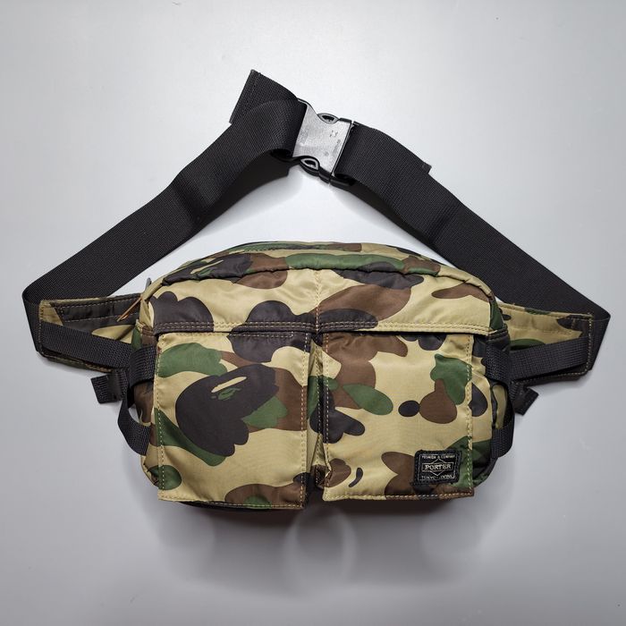 Bape Bape - 1st Camo Green Porter Tanker Waist Bag | Grailed