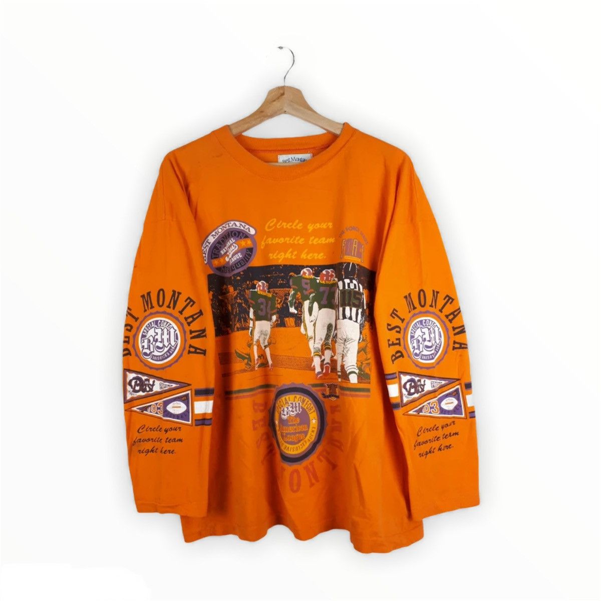 Japanese Brand × Vintage Best Montana Rugby Club Graphic L/S Tee Size US S / EU 44-46 / 1 - 1 Thumbnail