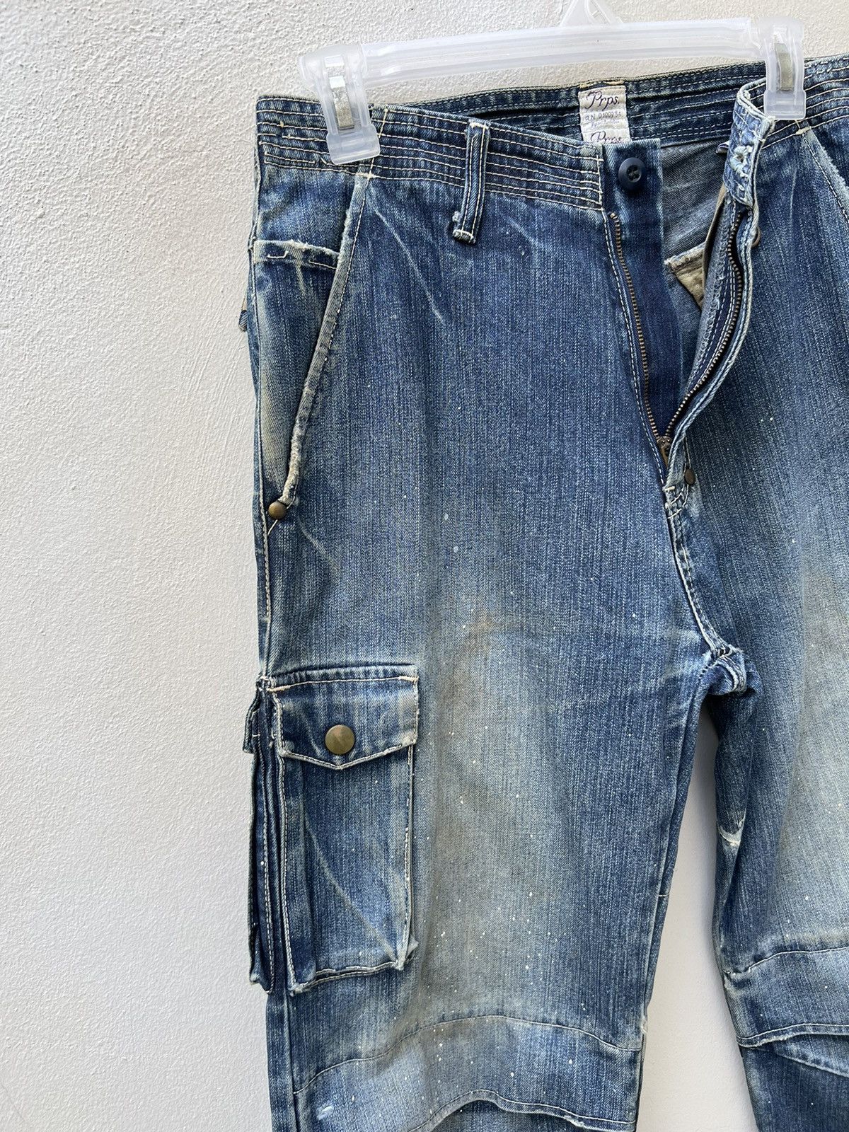 Prps PRPS Ripped Dirty Splattered Paint Multi Pocket Cargo Size US 30 / EU 46 - 6 Thumbnail