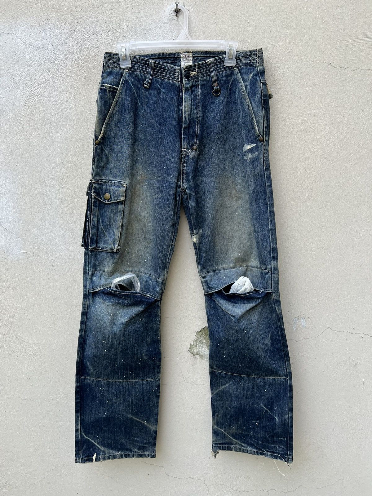 Prps PRPS Ripped Dirty Splattered Paint Multi Pocket Cargo Size US 30 / EU 46 - 4 Thumbnail