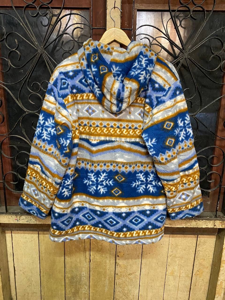 Japanese Brand Virgin Voyage Navajo Quilted Fleece Jacket Size US L / EU 52-54 / 3 - 4 Thumbnail