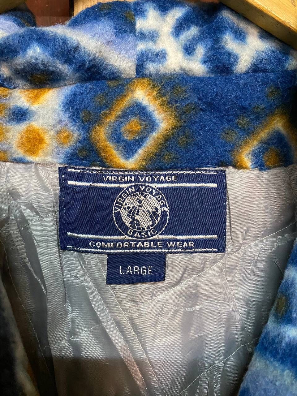 Japanese Brand Virgin Voyage Navajo Quilted Fleece Jacket Size US L / EU 52-54 / 3 - 5 Thumbnail