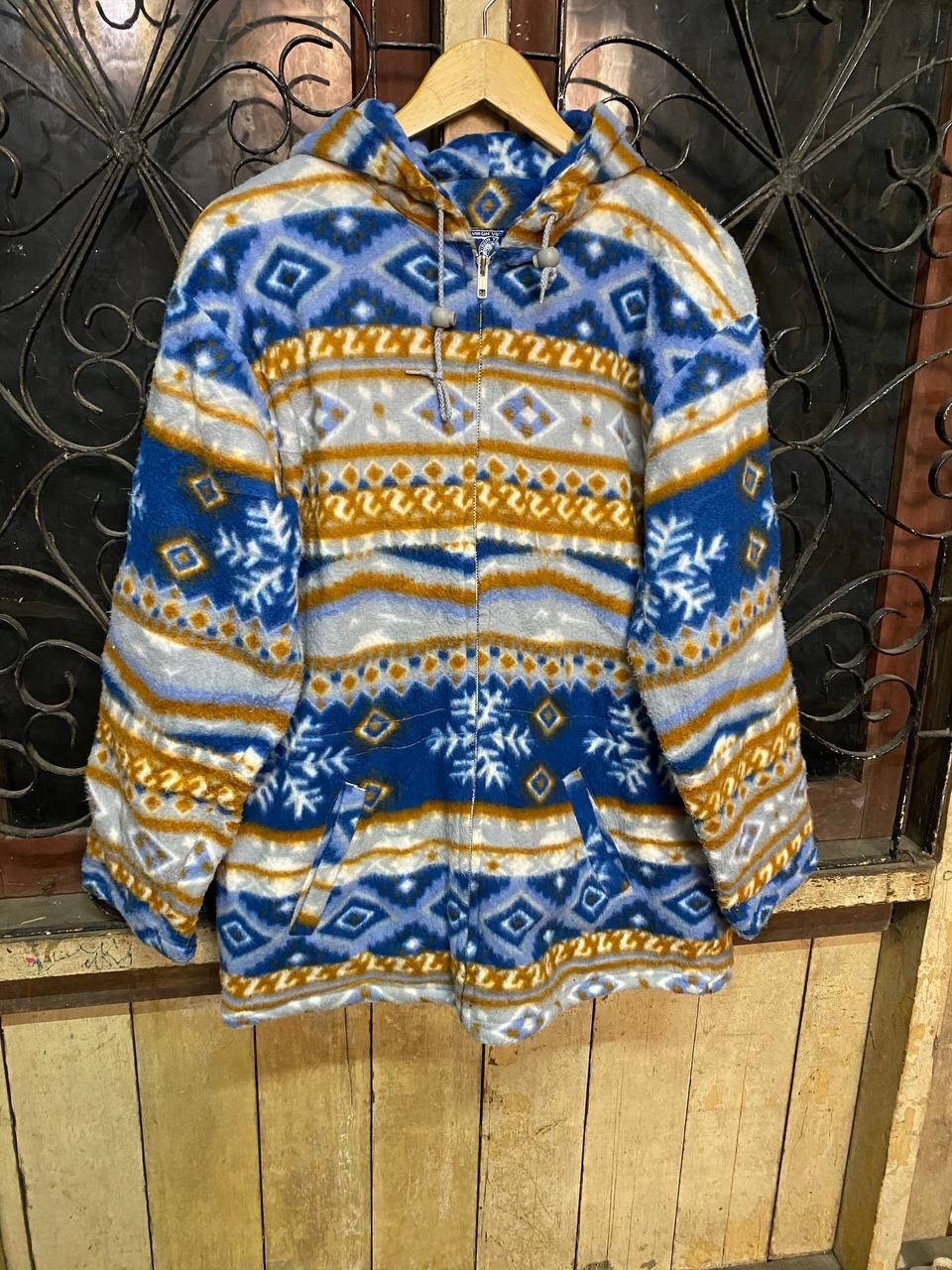 Japanese Brand Virgin Voyage Navajo Quilted Fleece Jacket Size US L / EU 52-54 / 3 - 3 Thumbnail