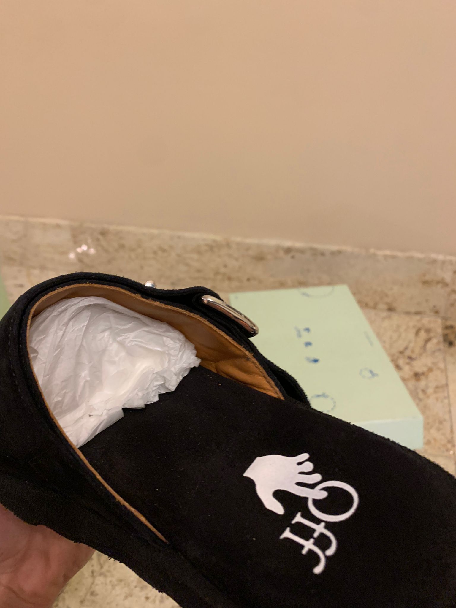 Off-White Suede Comfort Slides in Black Size US 11 / EU 44 - 11 Thumbnail