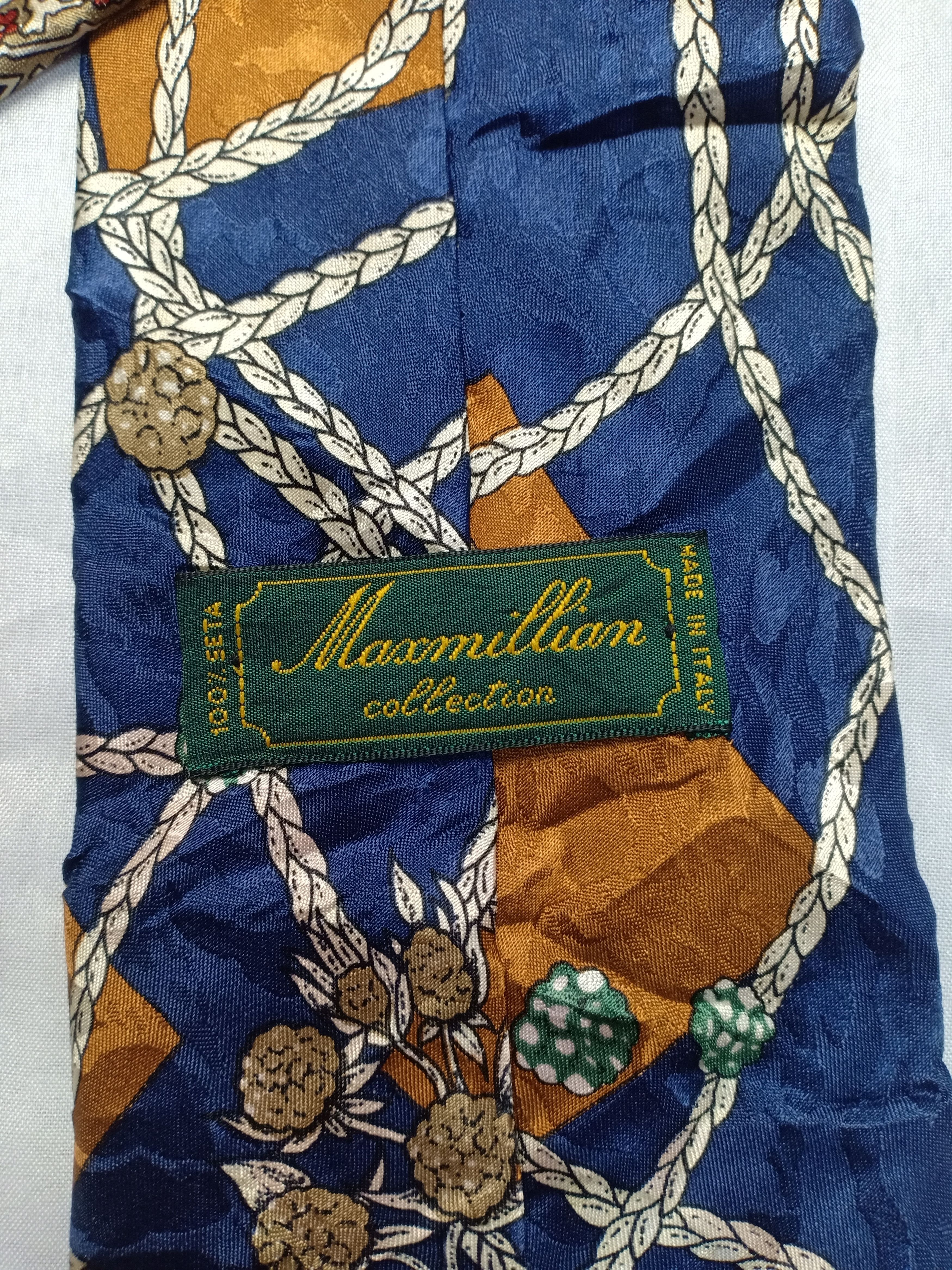 Maximilian Davis Maxmillian Collection Neck Tie Baroque Art Design Italy Size ONE SIZE - 4 Thumbnail