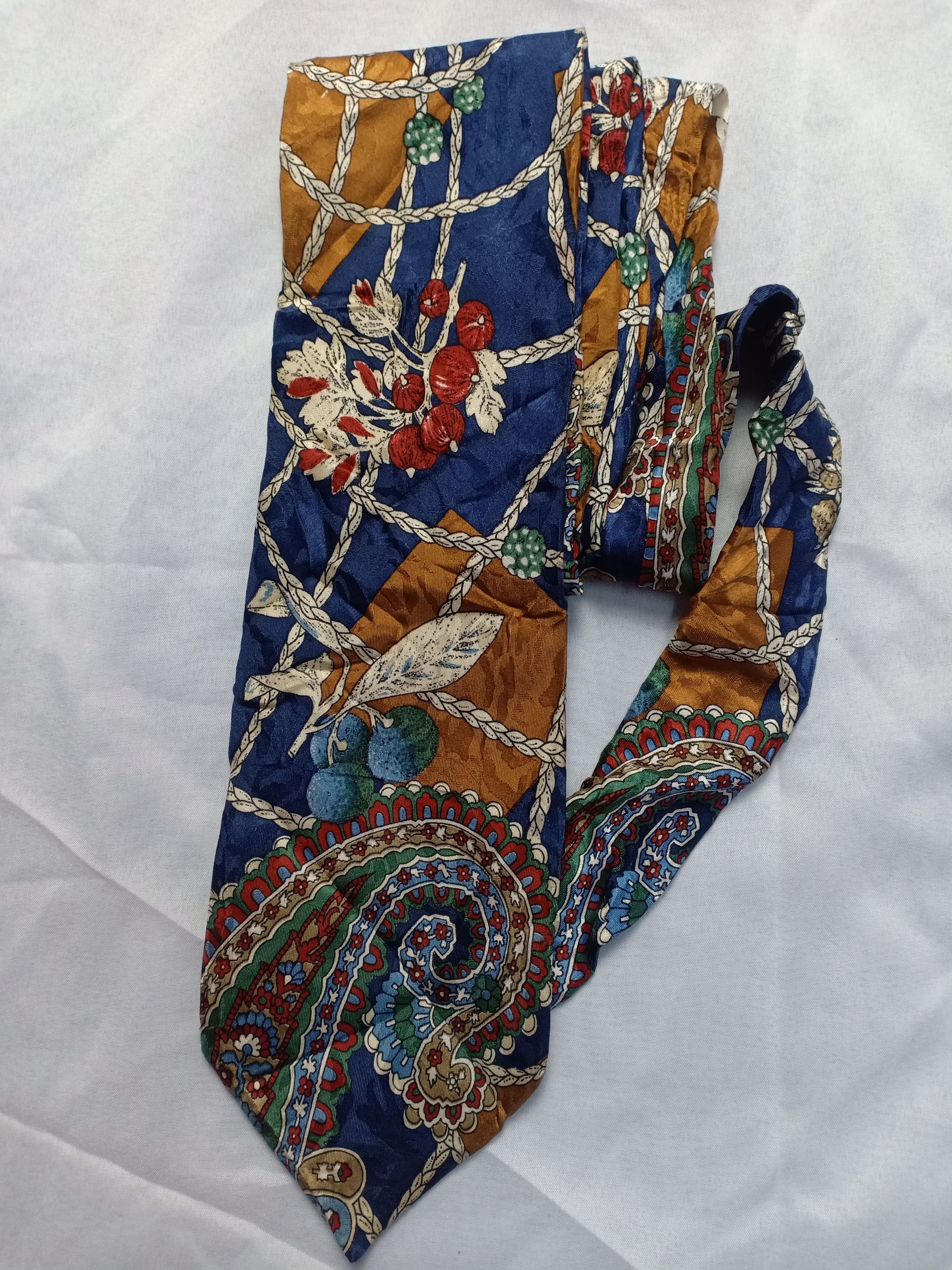 Maximilian Davis Maxmillian Collection Neck Tie Baroque Art Design Italy Size ONE SIZE - 1 Thumbnail