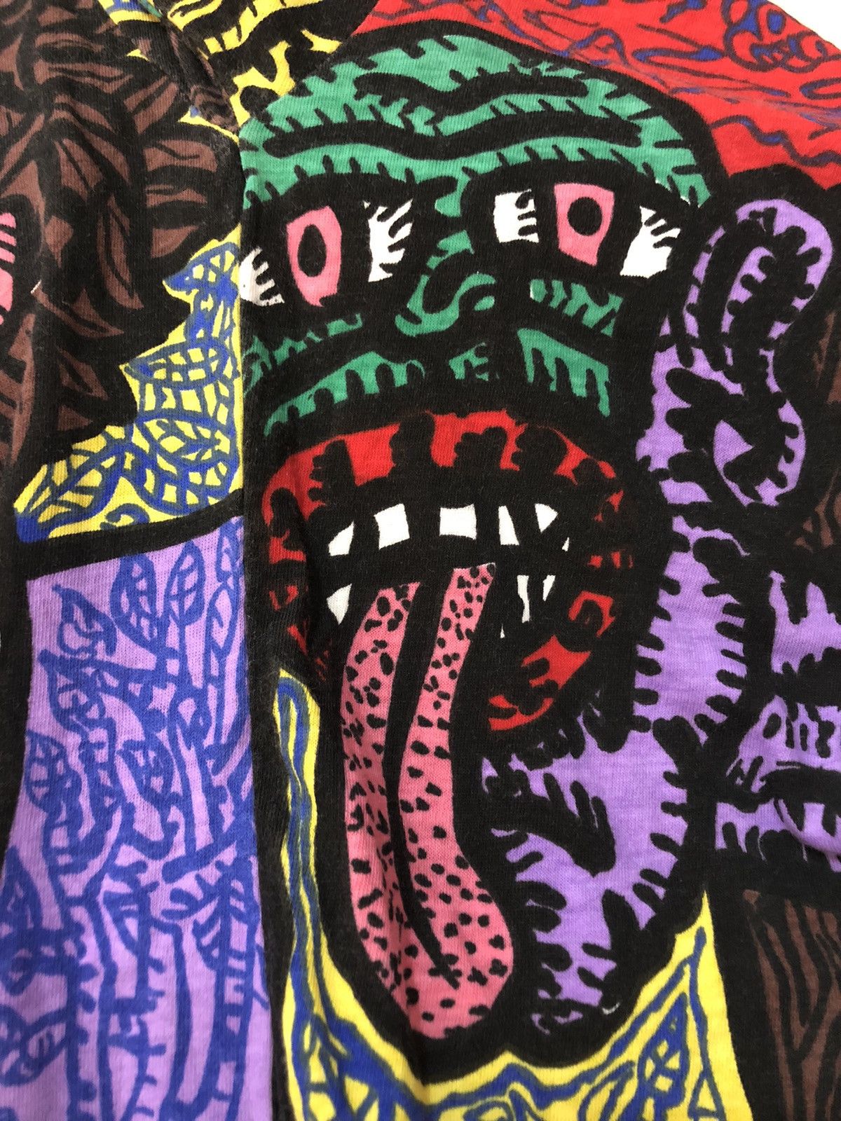 Vintage Vintage 1999 Robert Combas Trompettiste Overprint Art Hand Size US L / EU 52-54 / 3 - 5 Thumbnail