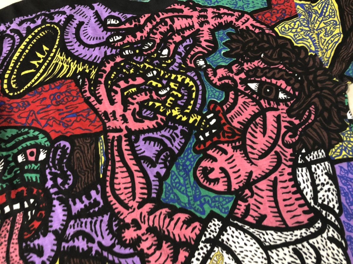 Vintage Vintage 1999 Robert Combas Trompettiste Overprint Art Hand Size US L / EU 52-54 / 3 - 4 Thumbnail