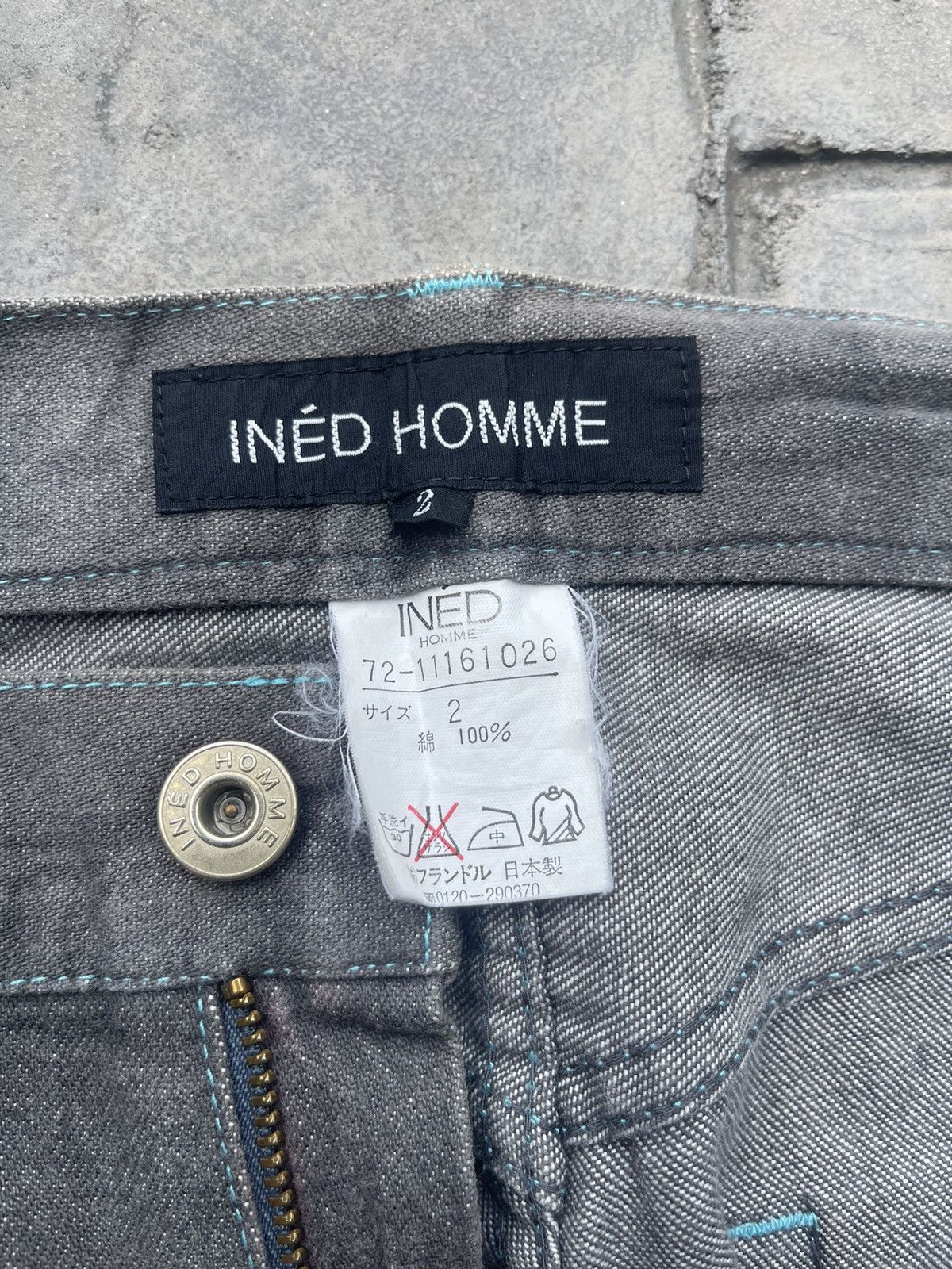 Japanese Brand × Vintage × Yohji Yamamoto JAPAN MADE Ined Homme Bootcut Flare Jeans Size US 29 - 7 Thumbnail