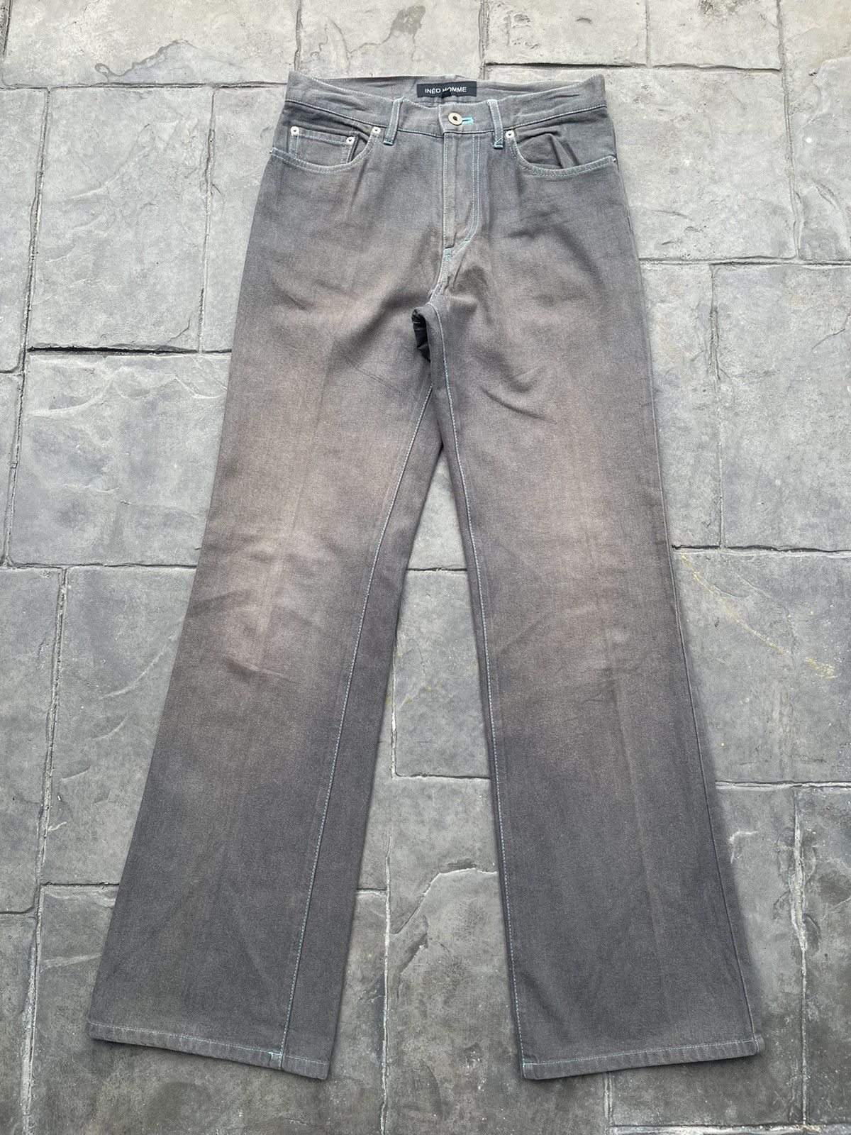 Japanese Brand × Vintage × Yohji Yamamoto JAPAN MADE Ined Homme Bootcut Flare Jeans Size US 29 - 4 Thumbnail