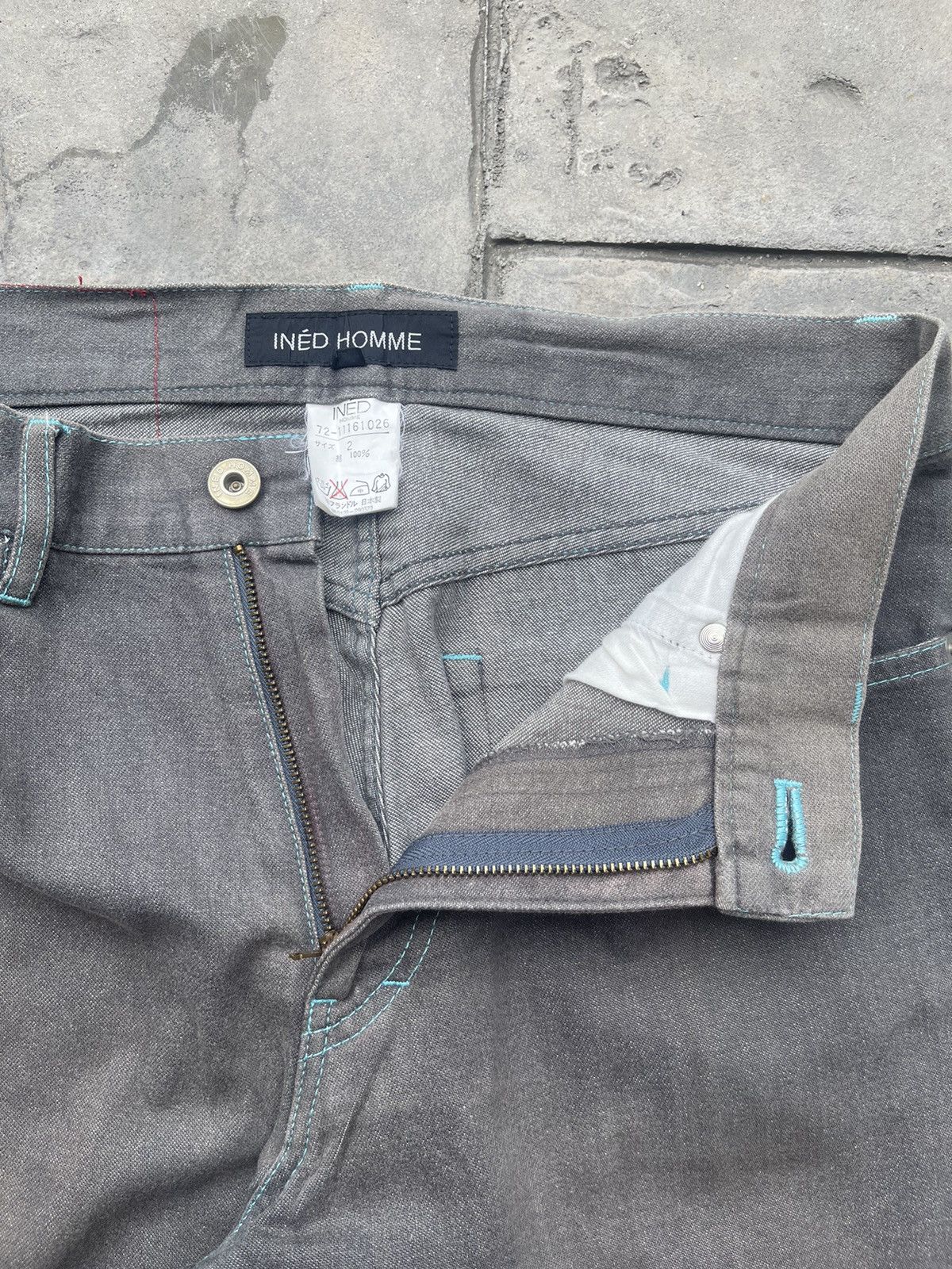 Japanese Brand × Vintage × Yohji Yamamoto JAPAN MADE Ined Homme Bootcut Flare Jeans Size US 29 - 6 Thumbnail