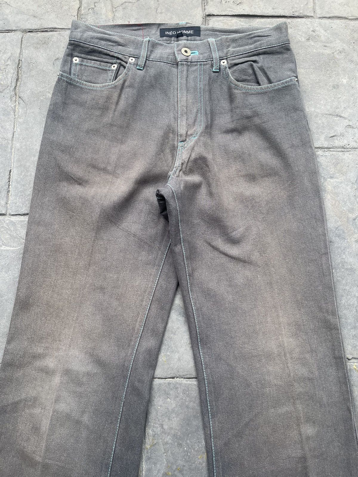 Japanese Brand × Vintage × Yohji Yamamoto JAPAN MADE Ined Homme Bootcut Flare Jeans Size US 29 - 5 Thumbnail