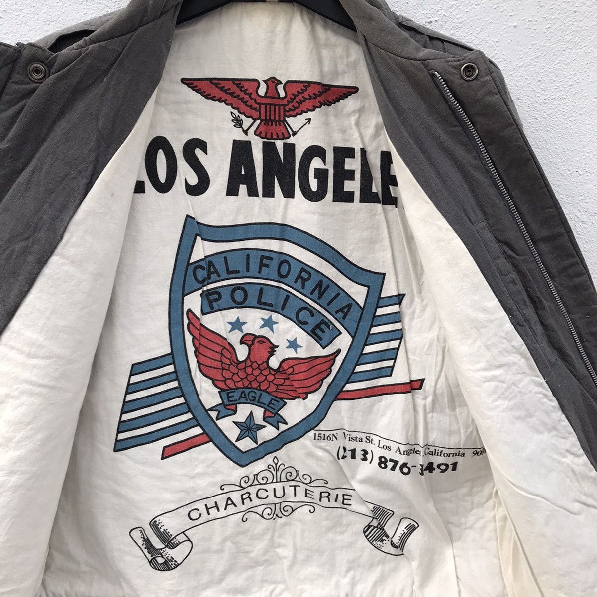Vintage California Police Eagle Parachute Style Faded Bomber Jacket Size US M / EU 48-50 / 2 - 5 Thumbnail