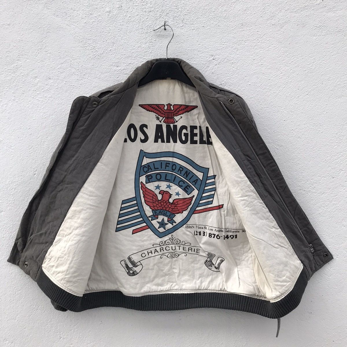 Vintage California Police Eagle Parachute Style Faded Bomber Jacket Size US M / EU 48-50 / 2 - 1 Thumbnail