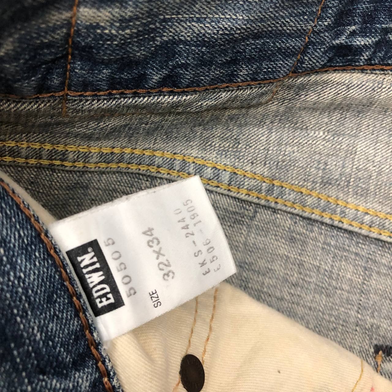 Edwin P175 VTG EDWIN BLUE WASH SELVEDGE DENIM Size US 35 - 11 Thumbnail
