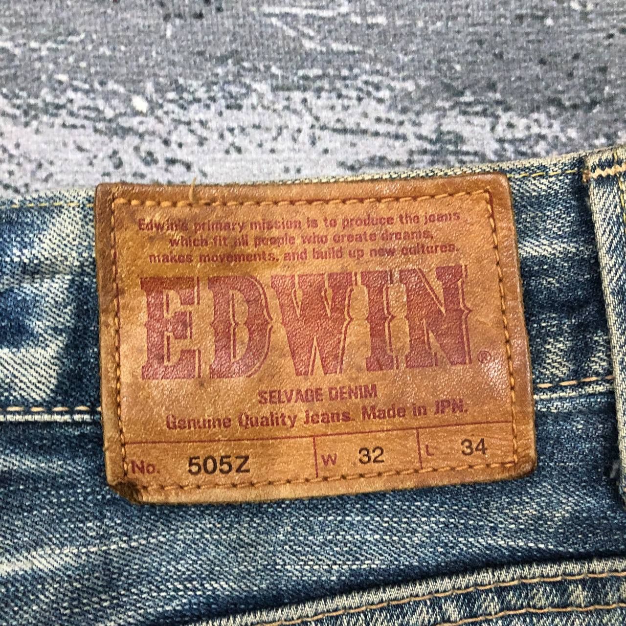 Edwin P175 VTG EDWIN BLUE WASH SELVEDGE DENIM Size US 35 - 5 Thumbnail