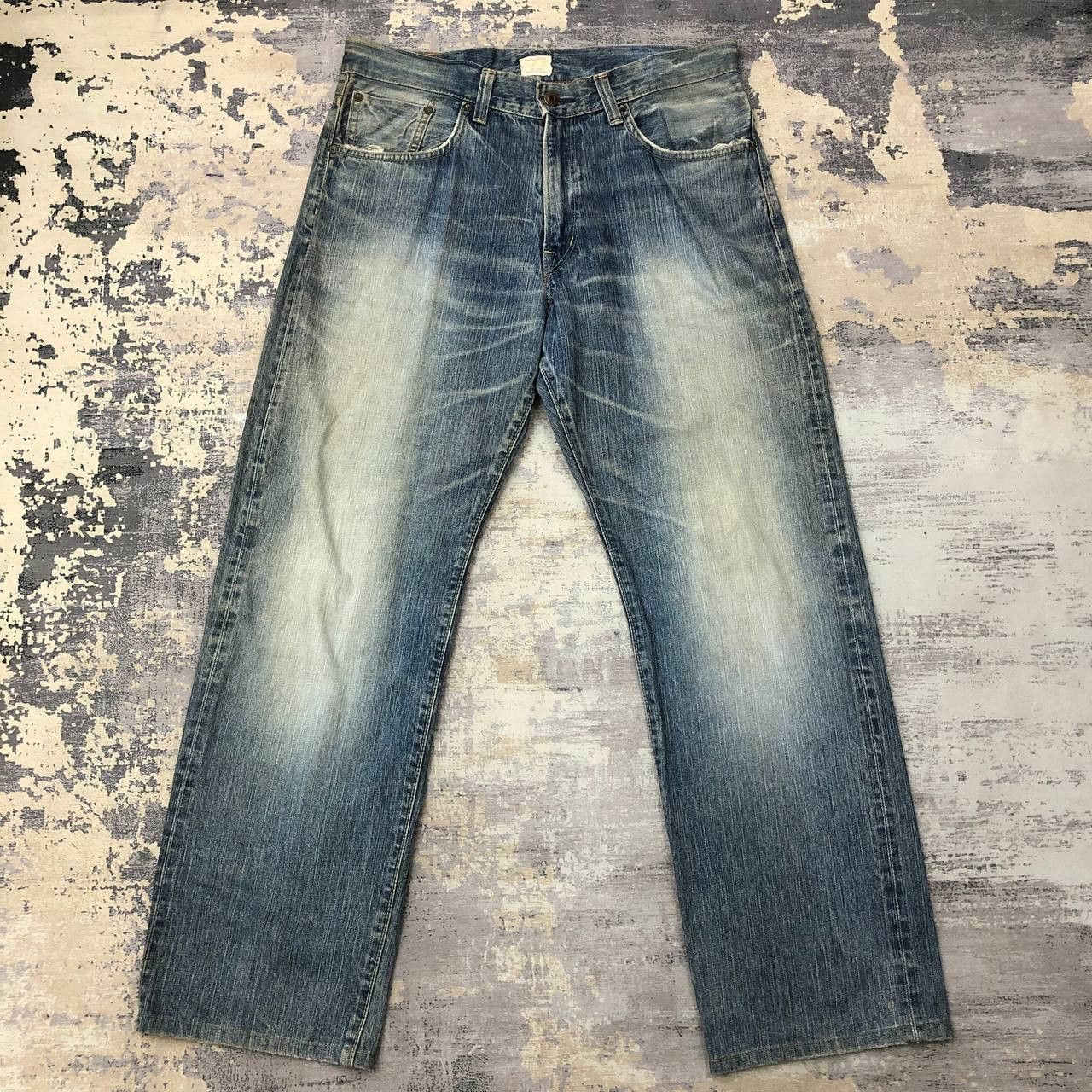 Edwin P175 VTG EDWIN BLUE WASH SELVEDGE DENIM Size US 35 - 1 Thumbnail