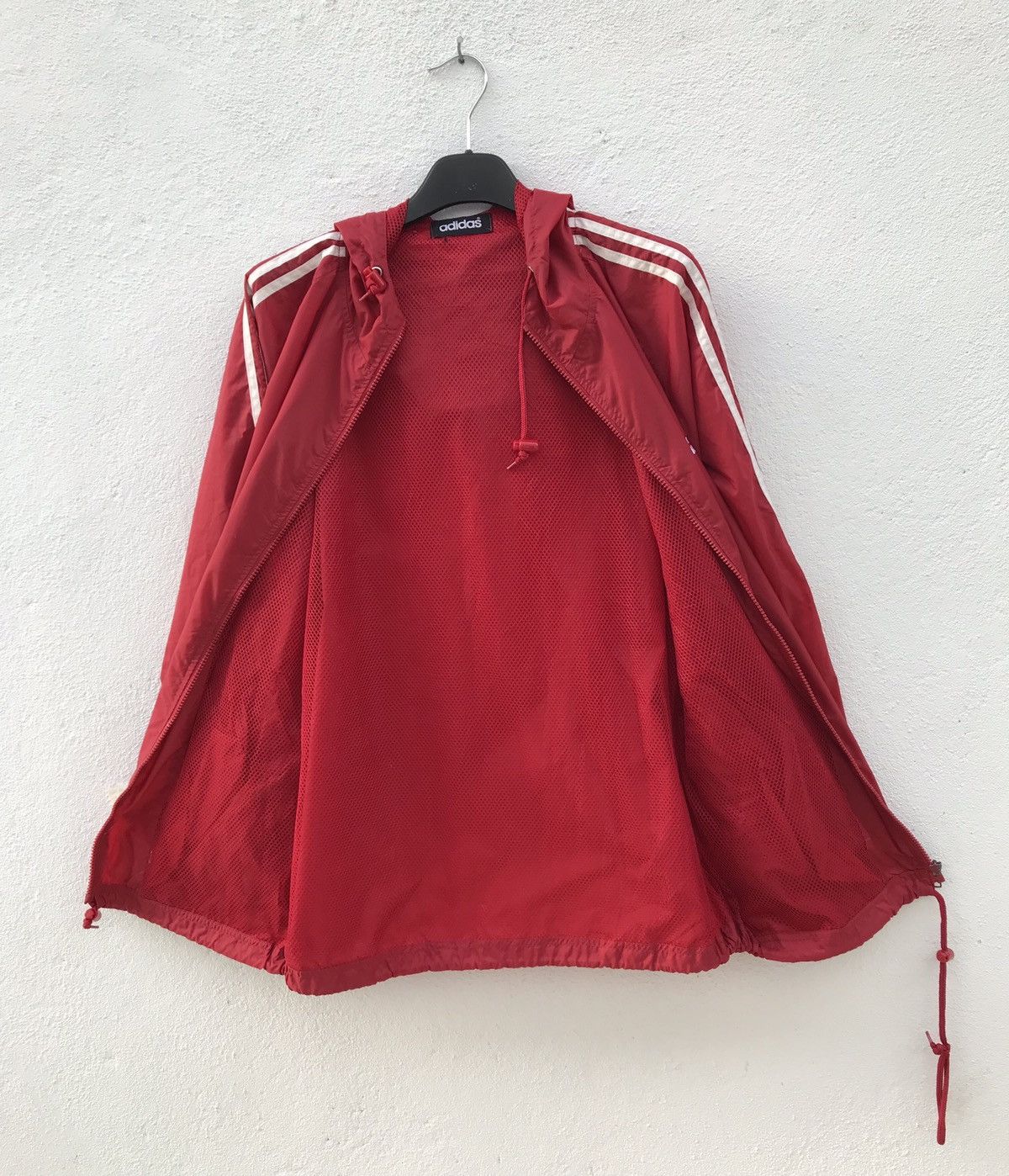 Adidas × Vintage Vintage Adidas Stripe Hooded Windbreaker Jacket Size US M / EU 48-50 / 2 - 3 Thumbnail