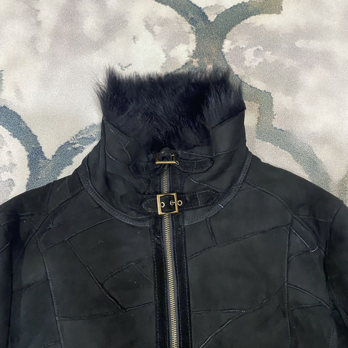 Japanese Brand black patch leather jacket Size US L / EU 52-54 / 3 - 2 Thumbnail