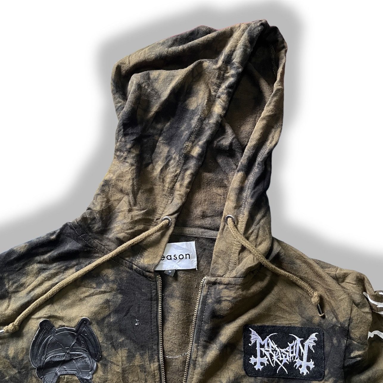 If Six Was Nine × Reason Vintage 90s Punk Metal Rock Band Tie Dye Sweater Hoodie Size US M / EU 48-50 / 2 - 20 Thumbnail