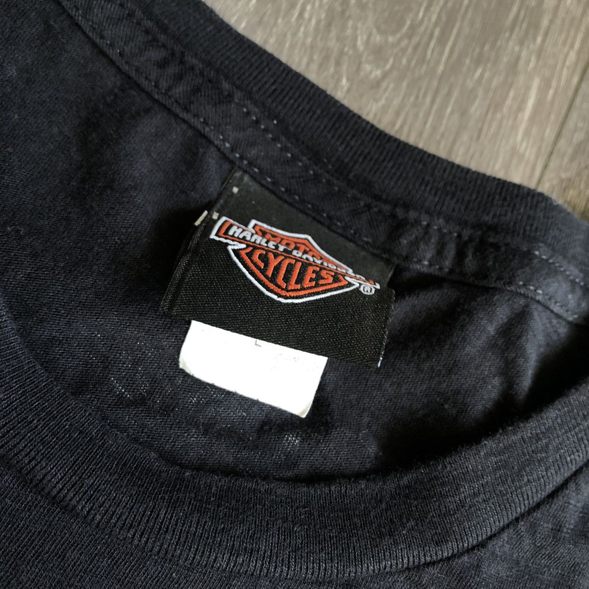 Harley Davidson Vintage Y2K Harley Davidson Studded Graphic Logo Tee Shirt Size L / US 10 / IT 46 - 4 Thumbnail