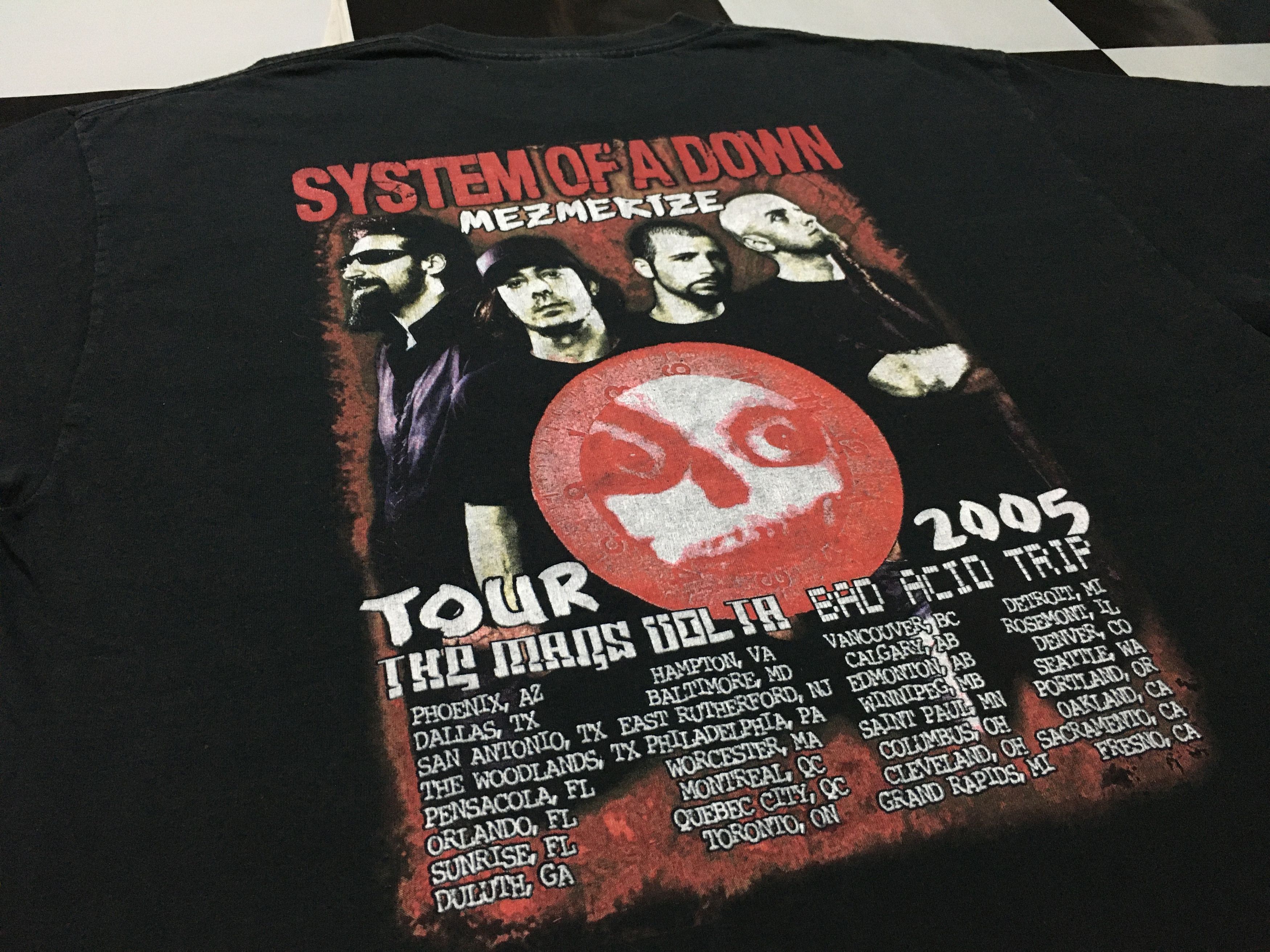 Band Tees × Vintage 🔥 Vintage System Of A Down Shirt Mezmerize Tour Double Side Size US XL / EU 56 / 4 - 5 Thumbnail