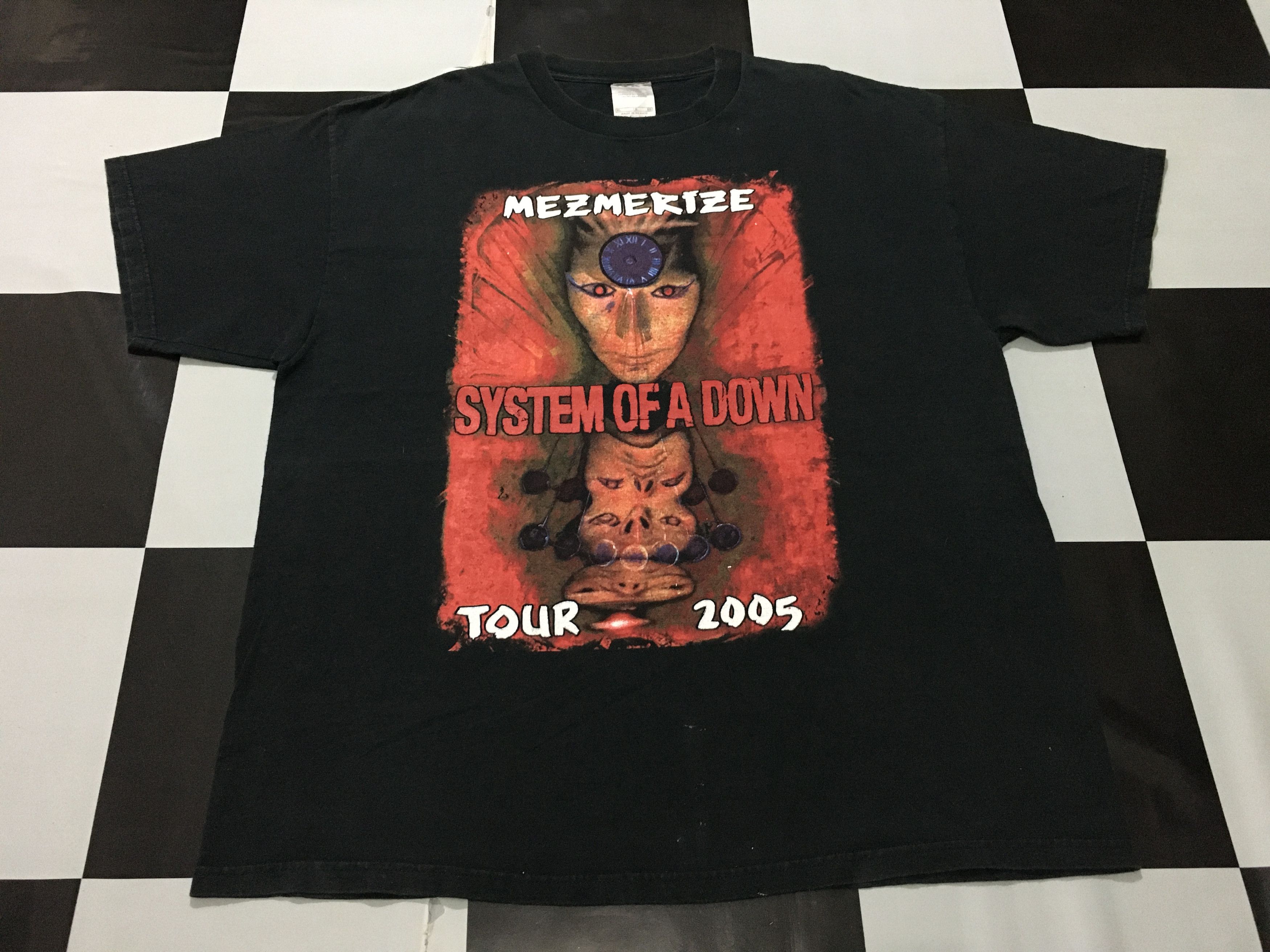 Band Tees × Vintage 🔥 Vintage System Of A Down Shirt Mezmerize Tour Double Side Size US XL / EU 56 / 4 - 2 Thumbnail