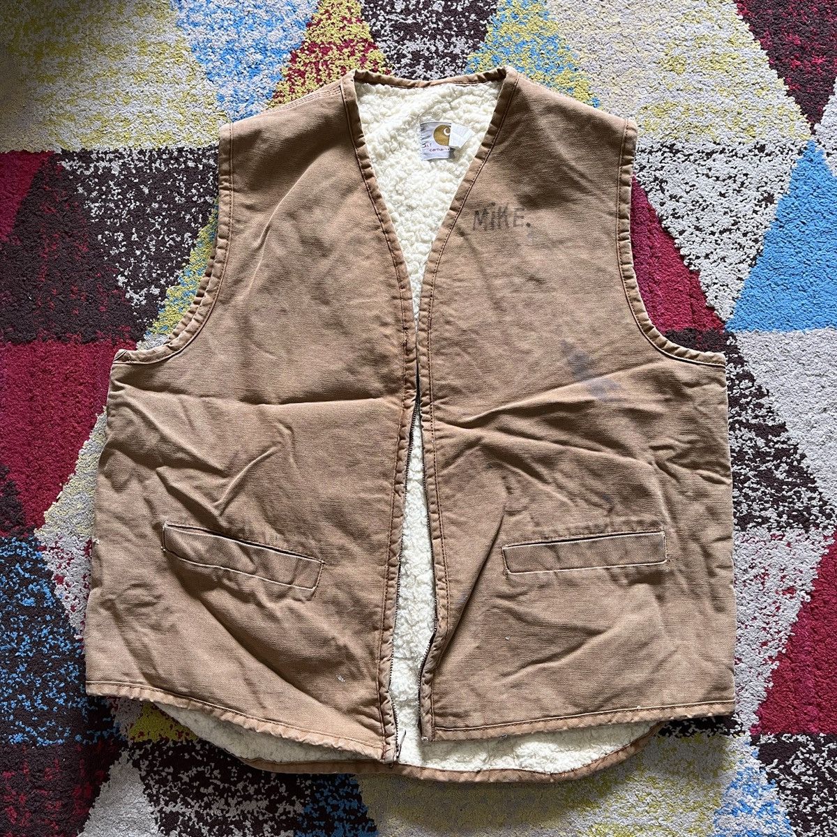 Carhartt × Vintage Carhartt Detroit Vest Denim 1980s Vintage Blanket Size US XL / EU 56 / 4 - 11 Thumbnail