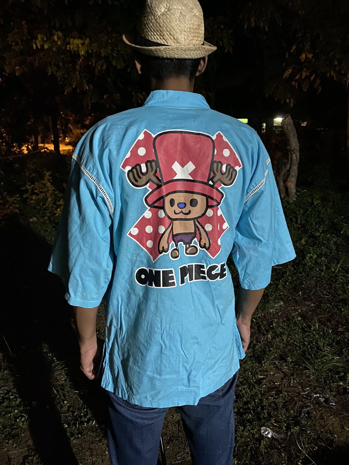 image of One Piece Cardigans Kimono Jems X Kuya in Beach Blue, Men's (Size Small)