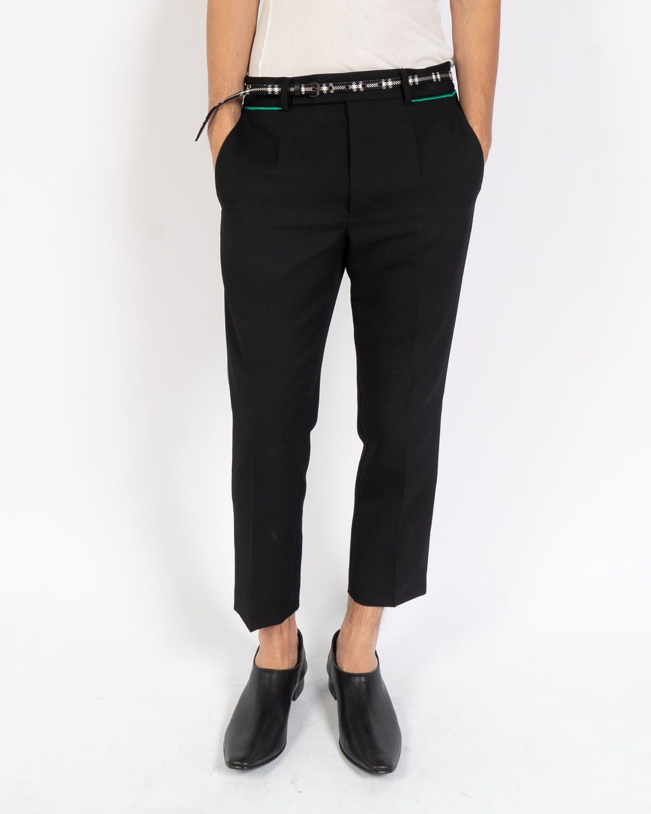 Haider Ackermann SS19 Green Striped Trousers Size US 36 / EU 52 - 4 Thumbnail