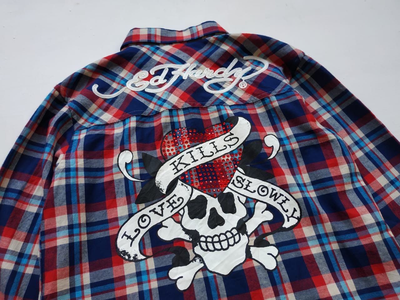 Christian Audigier Fit S to M, Ed Hardy Embroidery Shirt Size US M / EU 48-50 / 2 - 12 Thumbnail