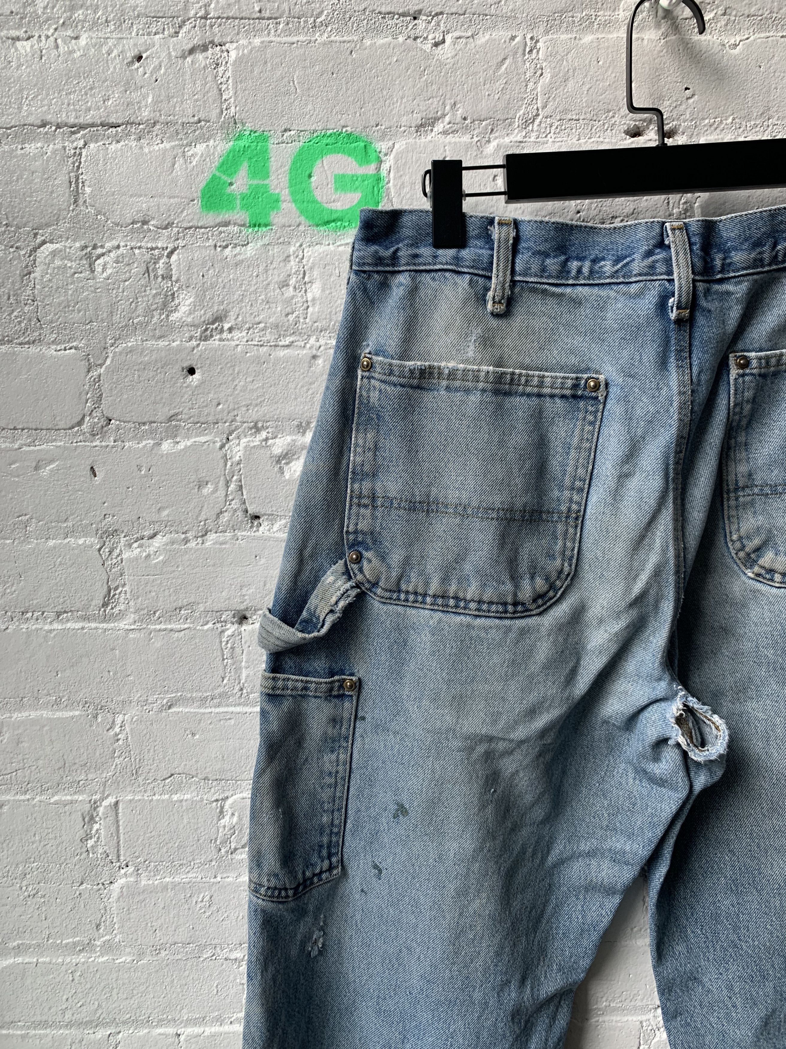 Carhartt × Vintage Vintage carhartt thrashed double knee carpenter jeans Size US 34 / EU 50 - 4 Thumbnail