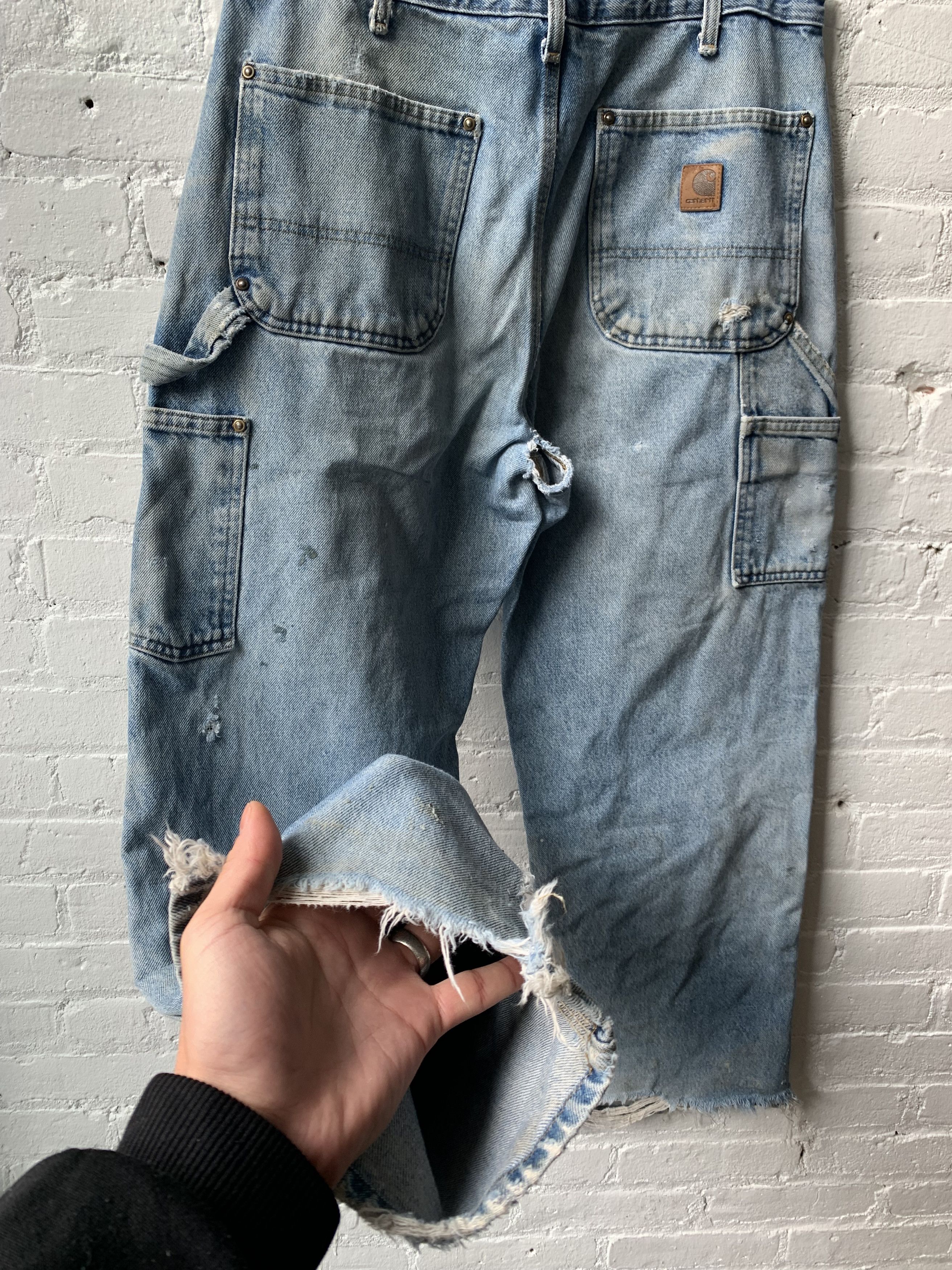 Carhartt × Vintage Vintage carhartt thrashed double knee carpenter jeans Size US 34 / EU 50 - 5 Thumbnail