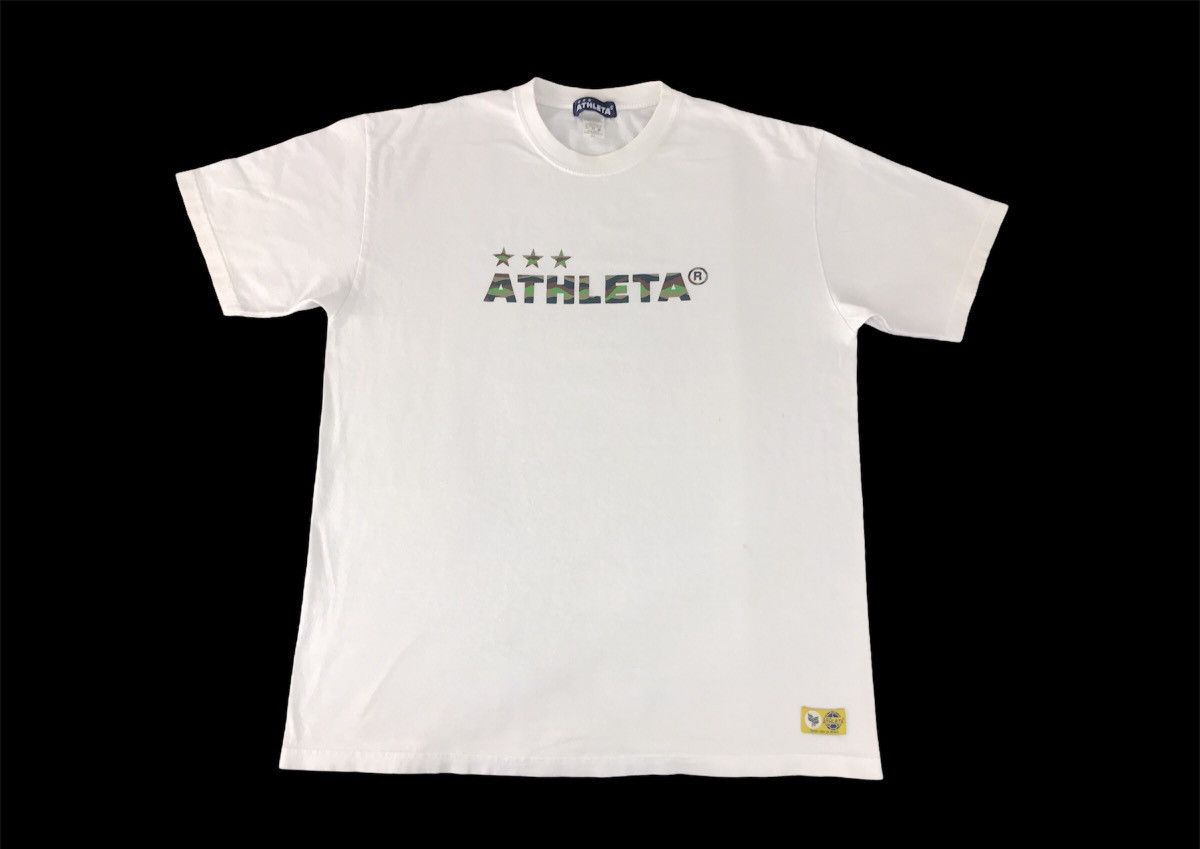 Designer × Vintage Vintage Athleta Brasil Army Camo Style Soccer Club Tee Size US XL / EU 56 / 4 - 2 Thumbnail