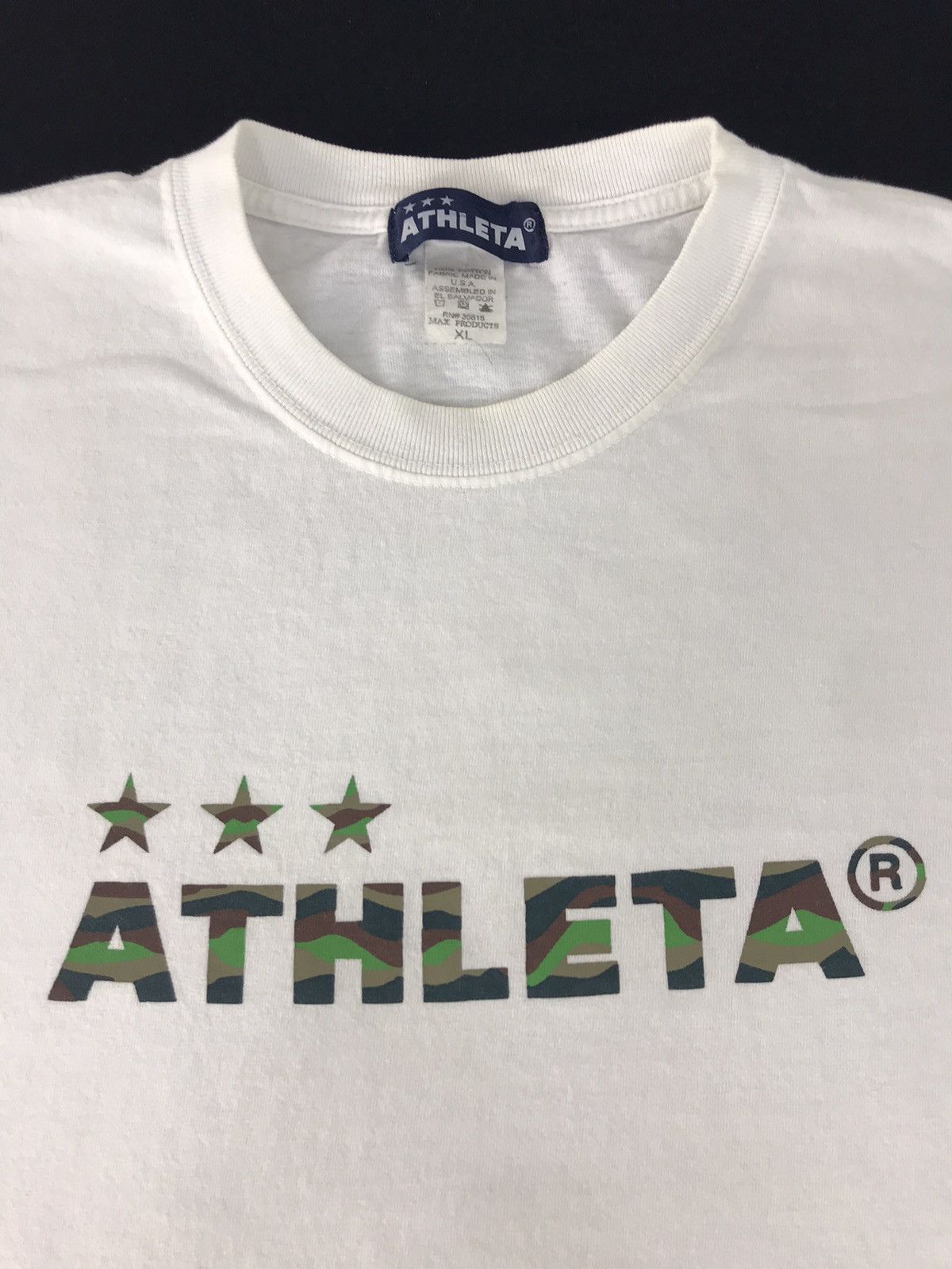 Designer × Vintage Vintage Athleta Brasil Army Camo Style Soccer Club Tee Size US XL / EU 56 / 4 - 3 Thumbnail