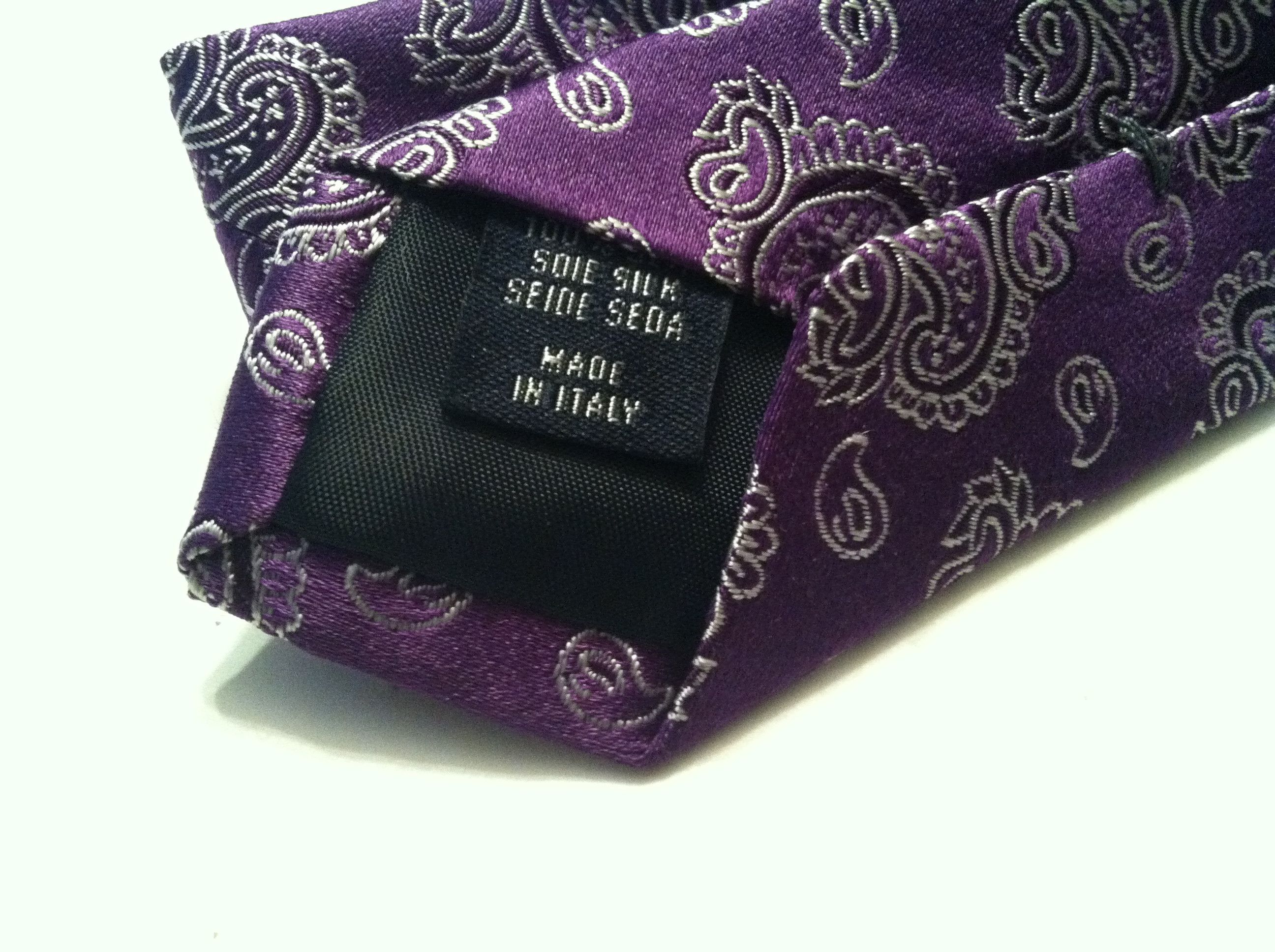 Altea ALTEA MENS NEW PURPLE TIE WIDTH:3 1/2" Size ONE SIZE - 6 Thumbnail