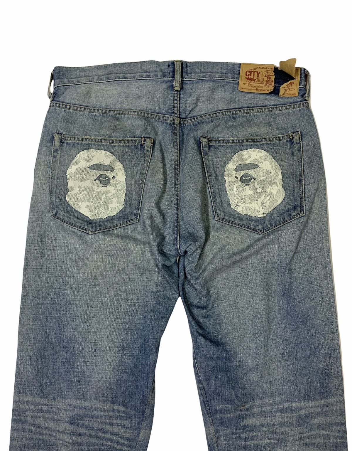 Bape VTG OG BAPE HEAD CAMO DENIM W36 Size US 36 / EU 52 - 2 Thumbnail