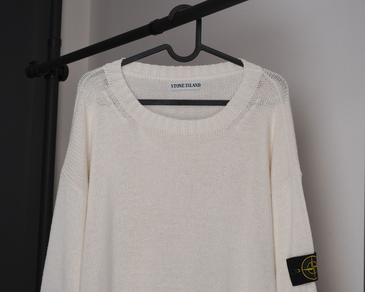 Stone Island Stone island 1999 vintage rib knit oversized crew sweater Size US XL / EU 56 / 4 - 2 Thumbnail