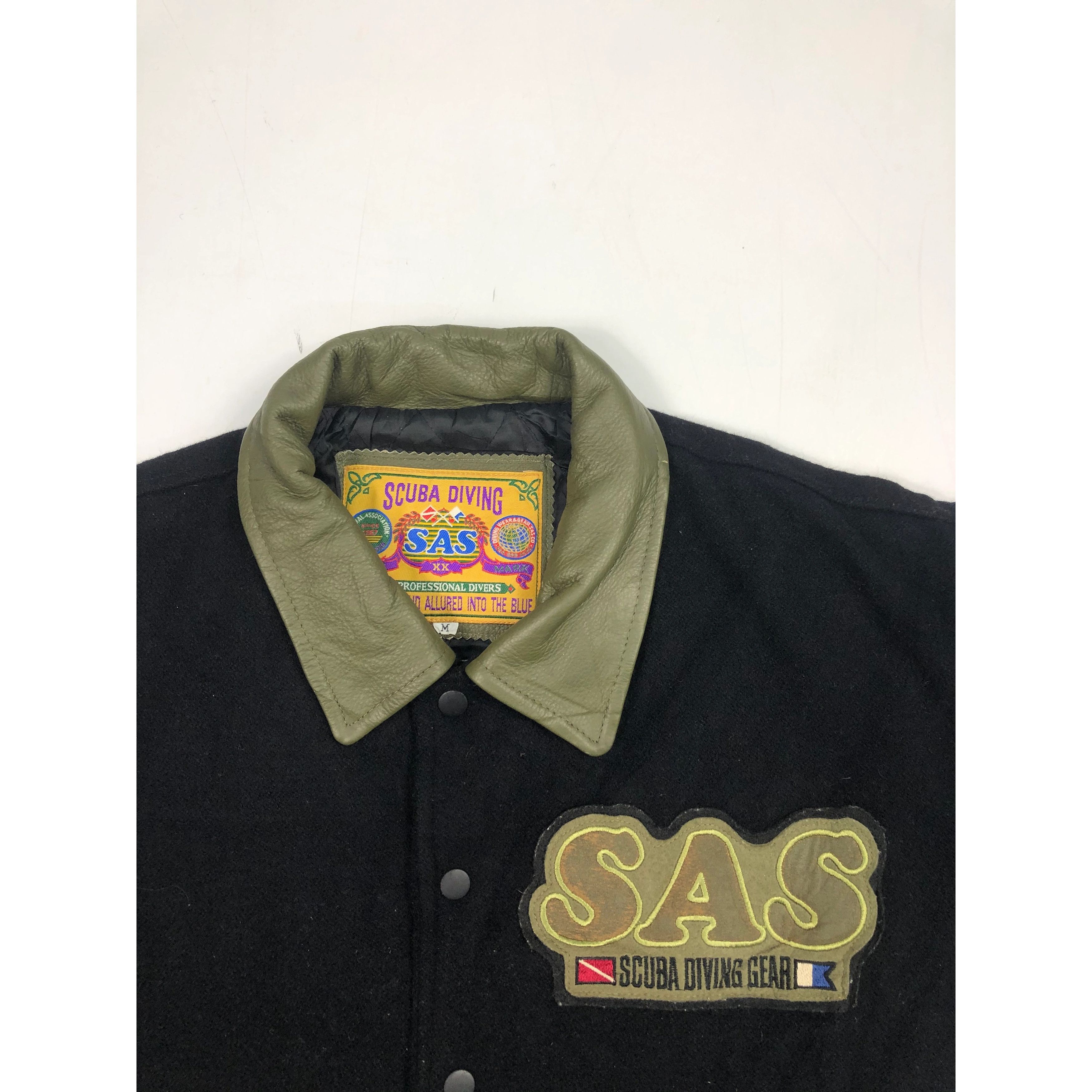 Japanese Brand × Vintage Vintage 90s Scuba Diving Patches Varsity Leather V0081 Size US M / EU 48-50 / 2 - 5 Thumbnail