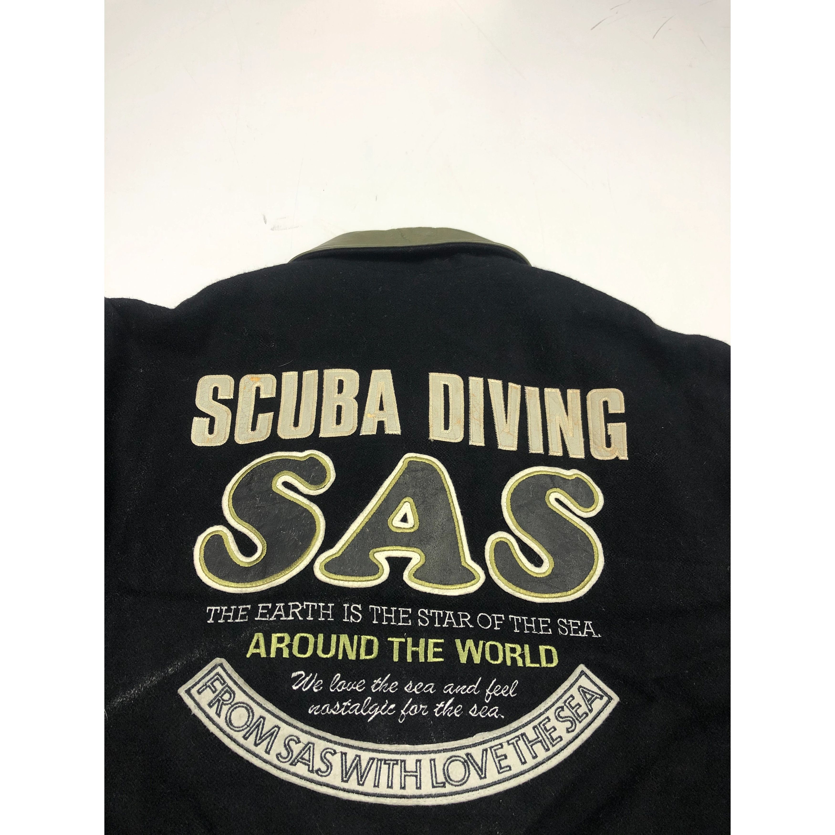 Japanese Brand × Vintage Vintage 90s Scuba Diving Patches Varsity Leather V0081 Size US M / EU 48-50 / 2 - 3 Thumbnail