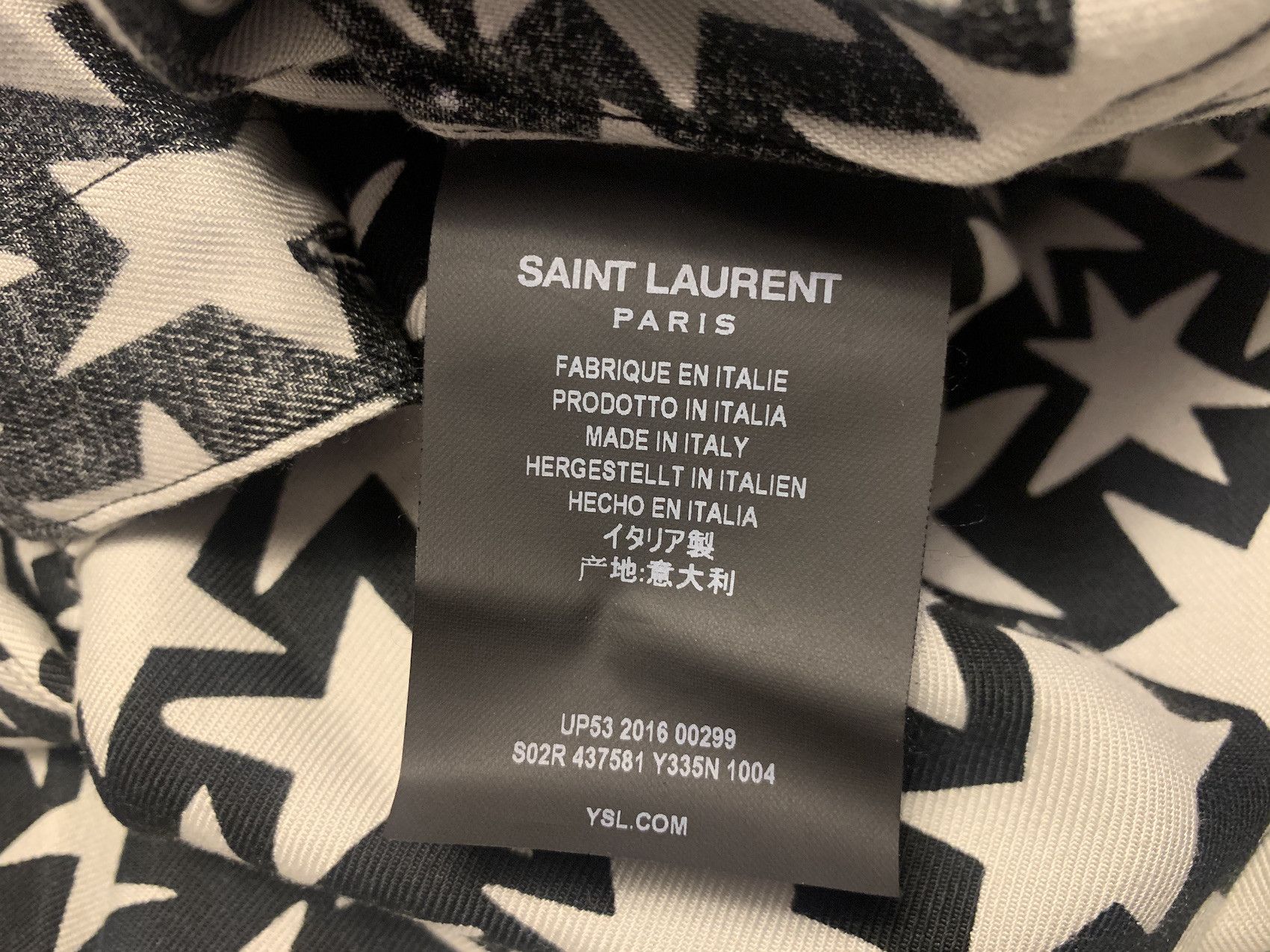 Saint Laurent Paris FW'16 Shirt Viscose Stars Print Size US M / EU 48-50 / 2 - 5 Thumbnail