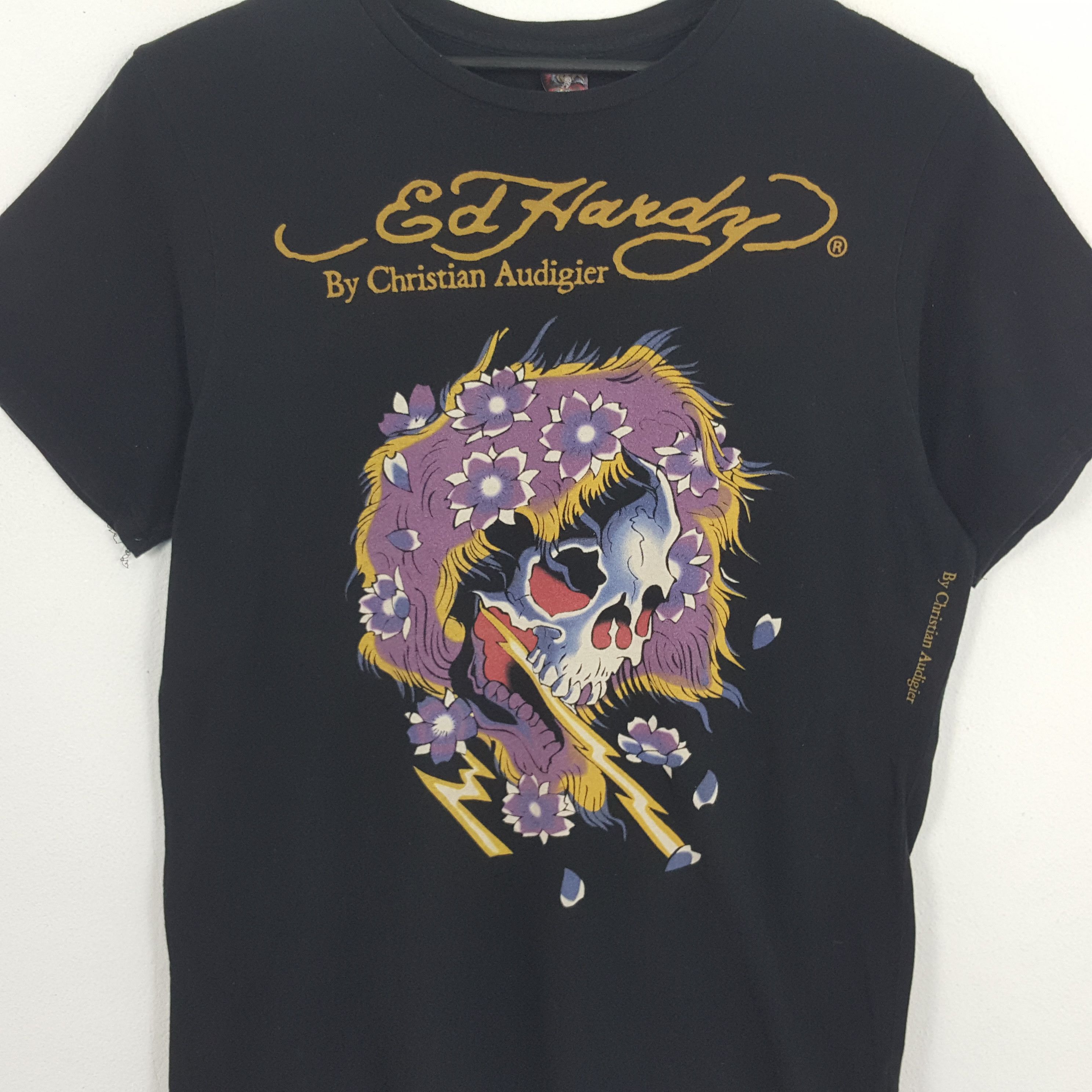 Ed Hardy × Vintage ED HARDY Streetwear Style Skulls Design Vintage Tshirt Size US L / EU 52-54 / 3 - 2 Thumbnail